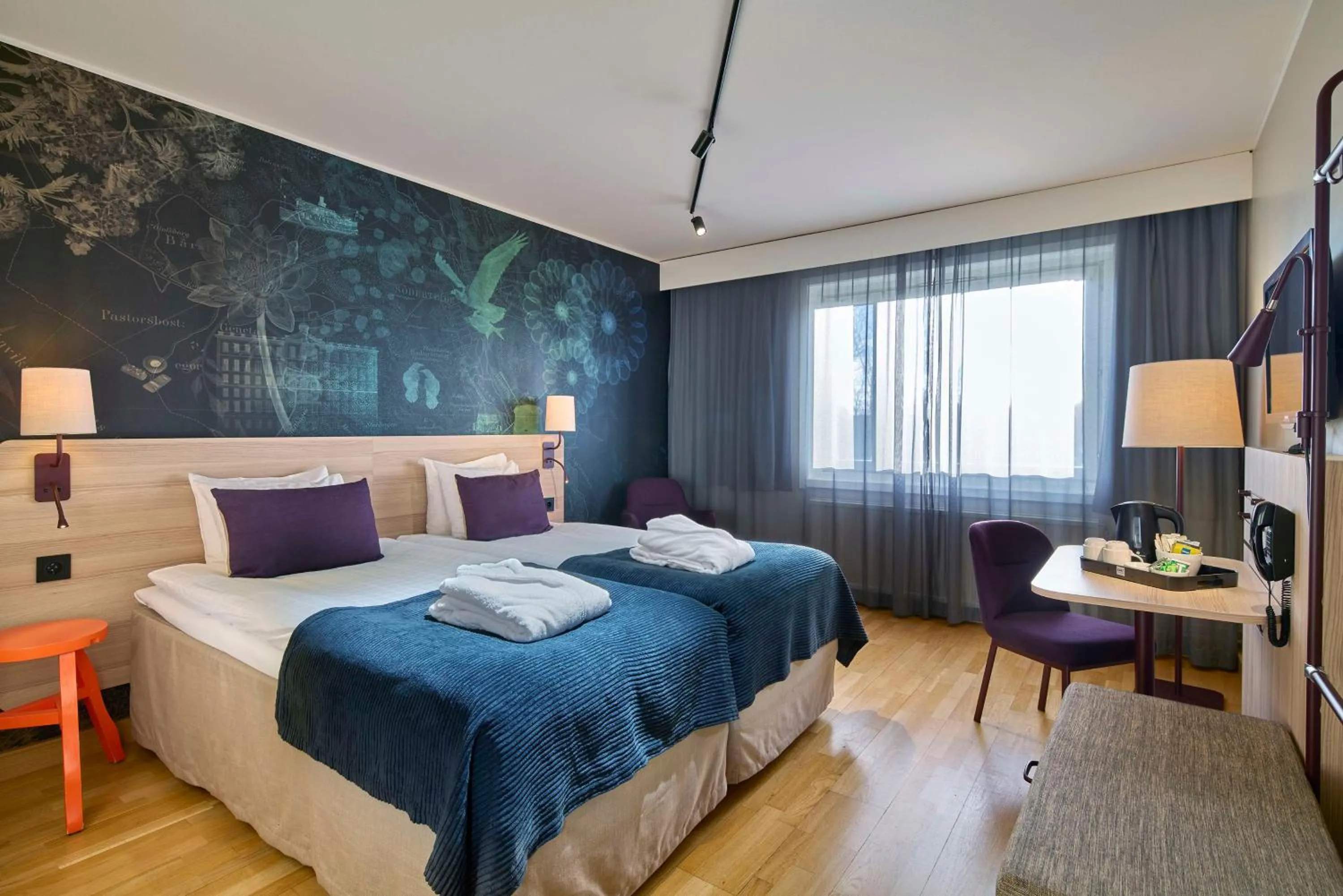 Bedroom, Bed in Scandic Södertälje