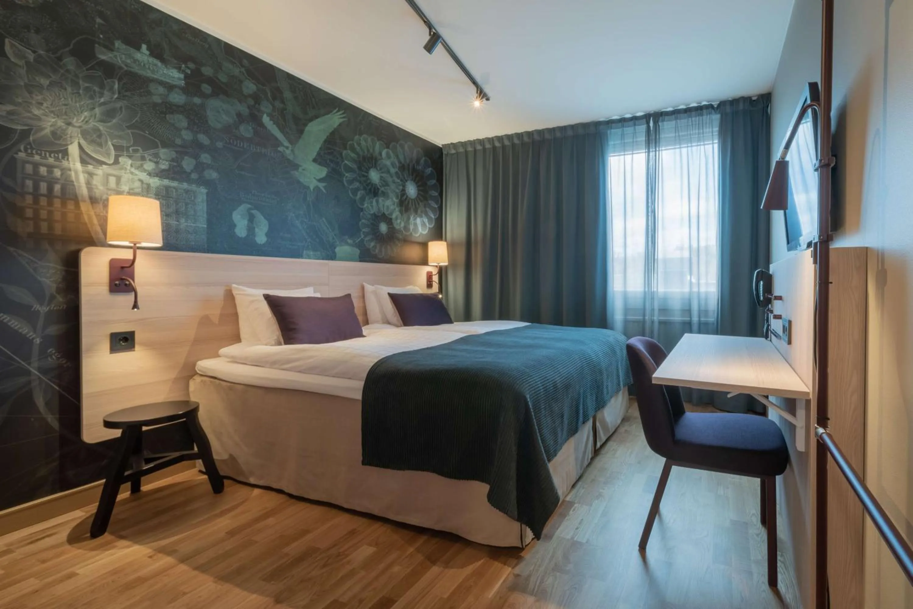 Bedroom, Bed in Scandic Södertälje