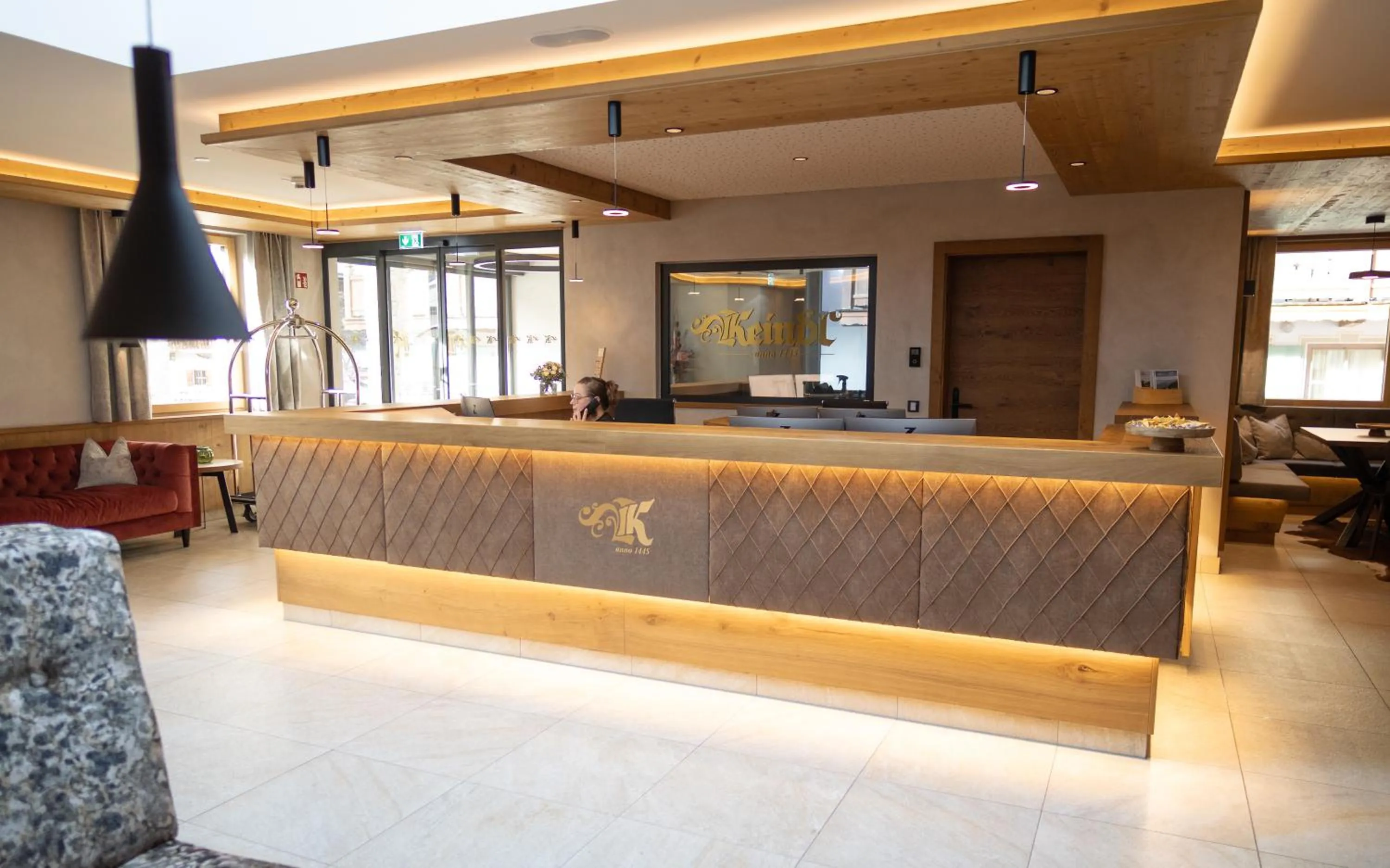 Lobby or reception in Hotel Keindl