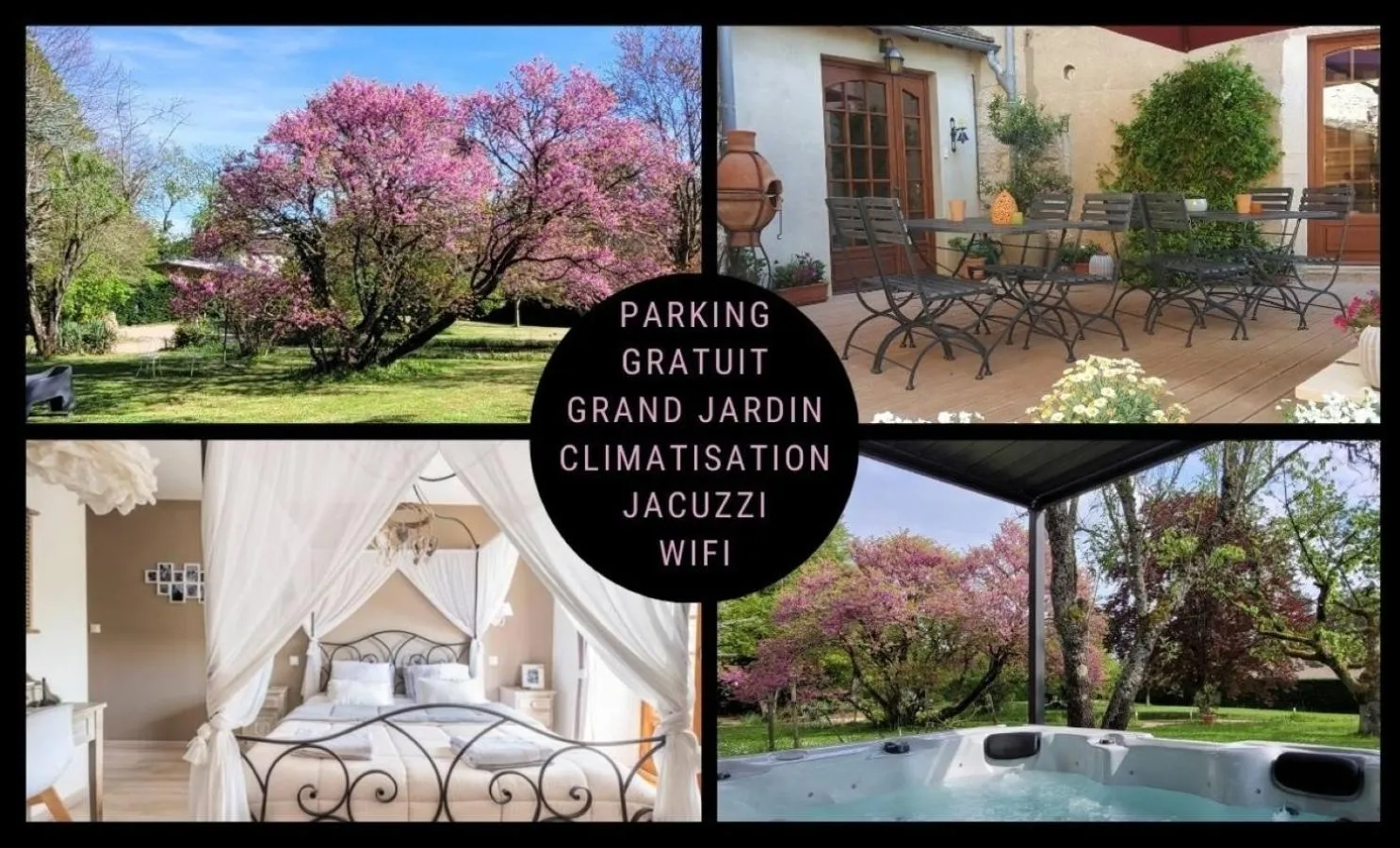 Patio in B&B Des Histoires d'Anges - Côté Jardin - Accueil Vélo