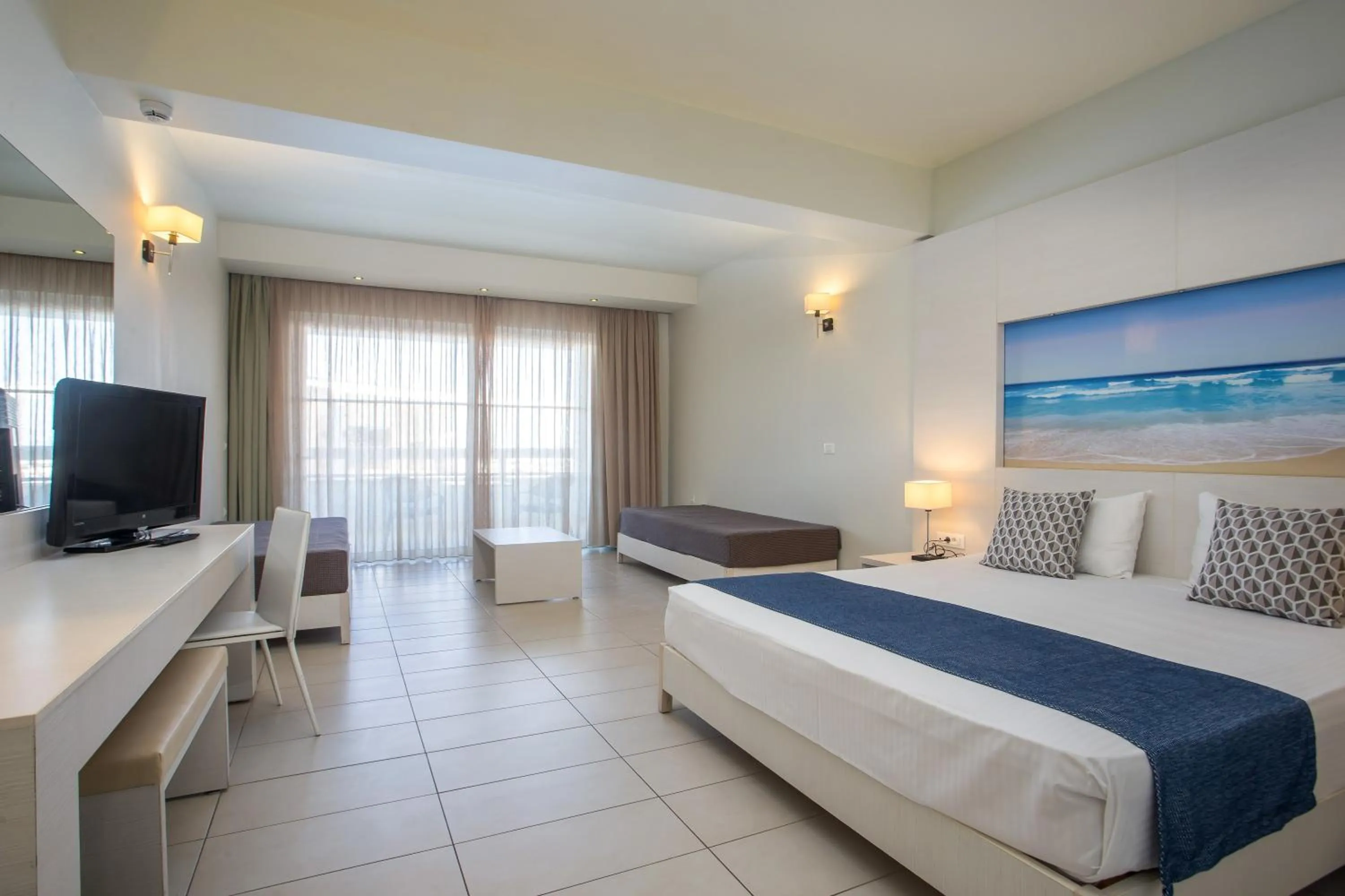 Photo of the whole room, Bed in Lindos White Hotel & Suites