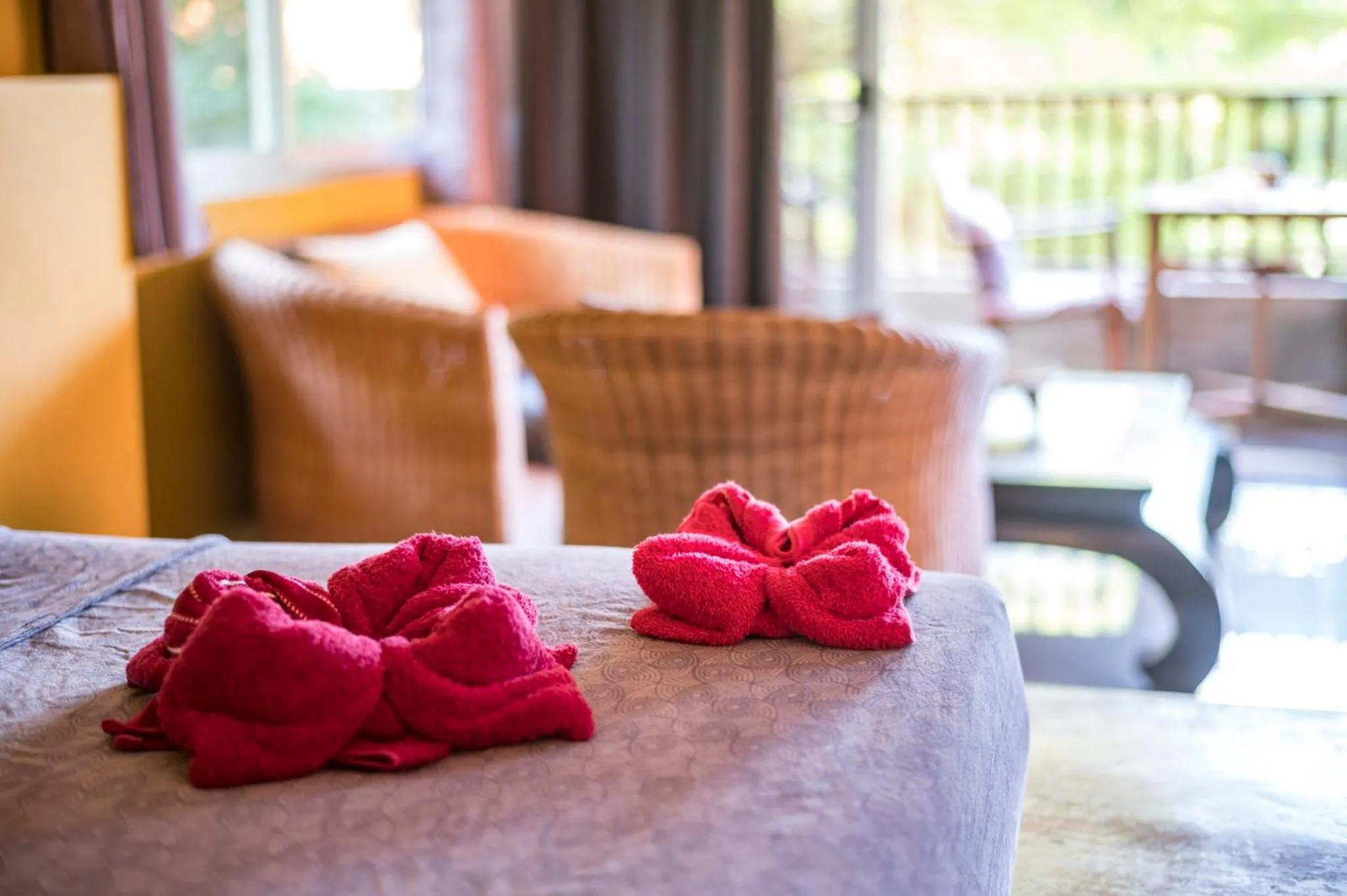 Decorative detail, Bed in Good Time Sports Village Koh Mak