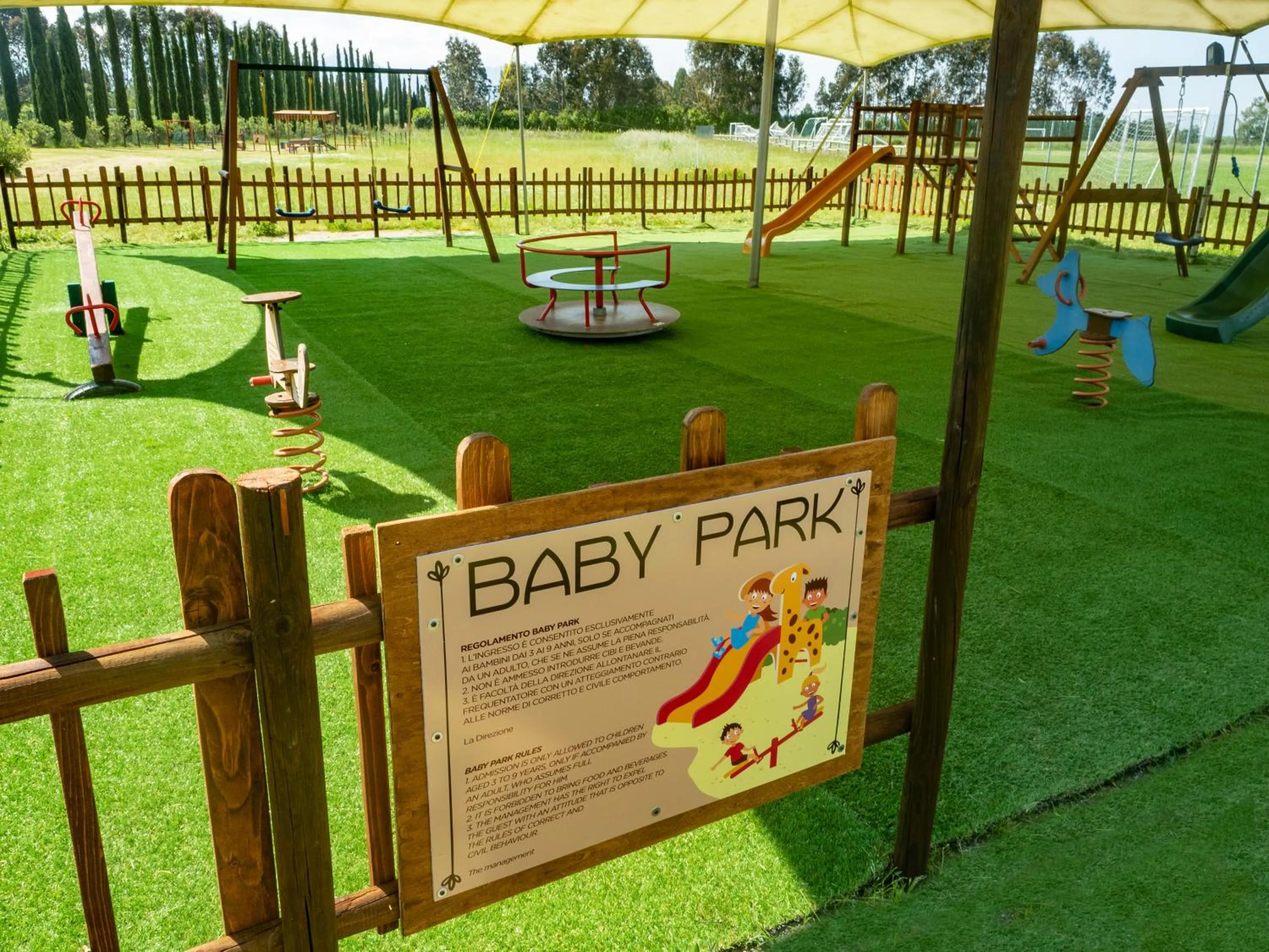Children play ground in Casa in Maremma Tuscany Village