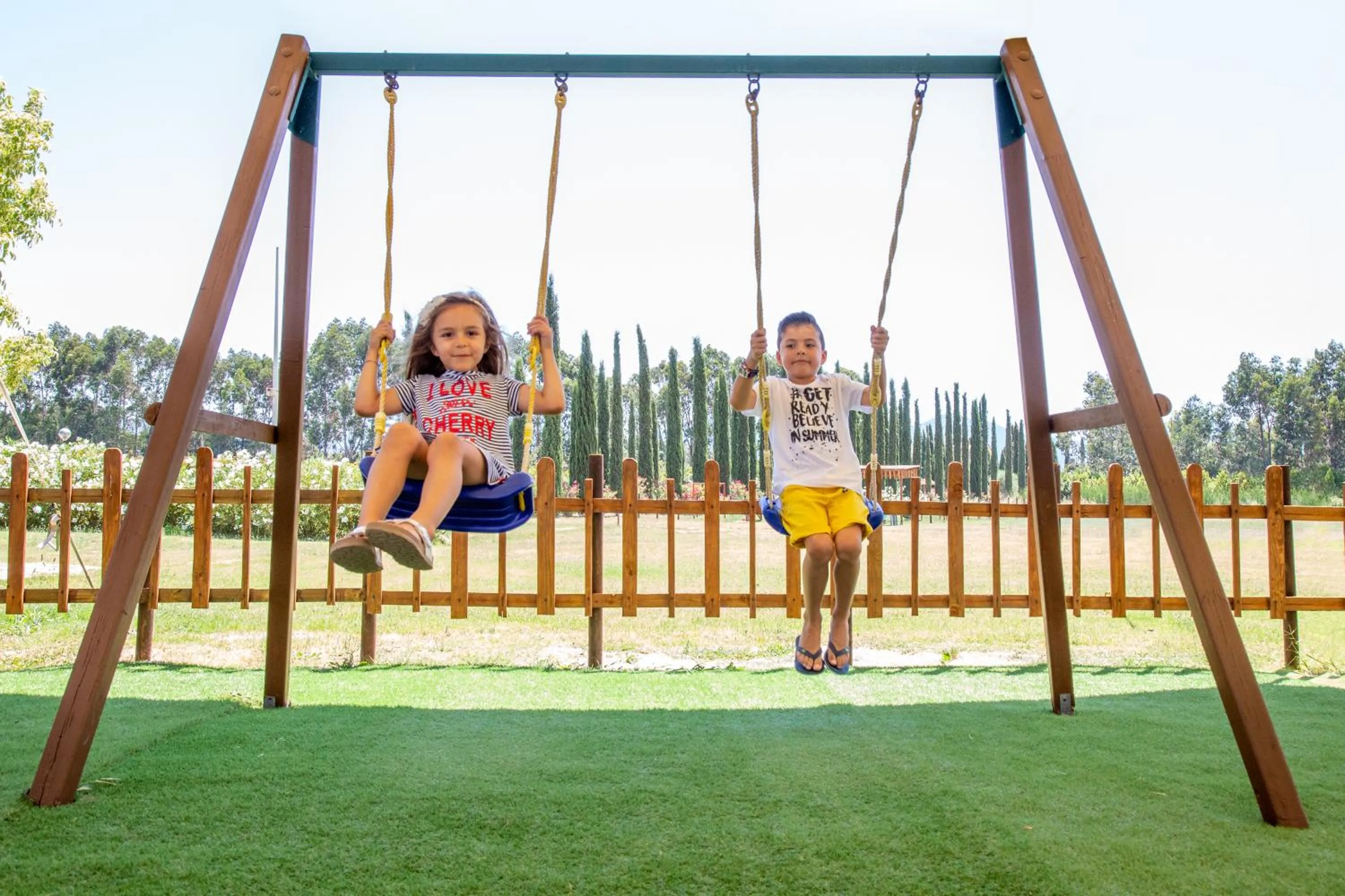 Children play ground in Casa in Maremma Tuscany Village
