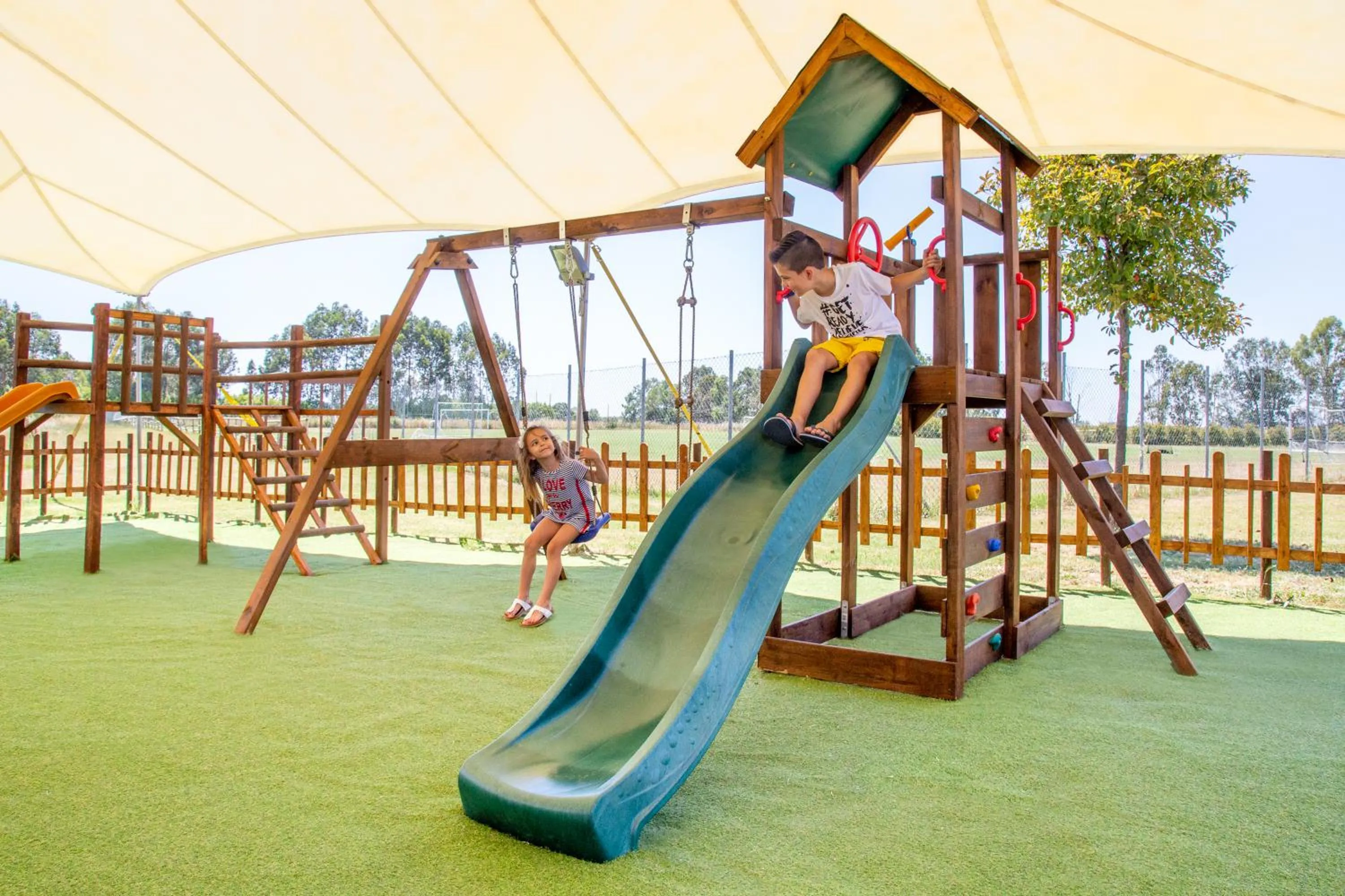 Children play ground in Casa in Maremma Tuscany Village