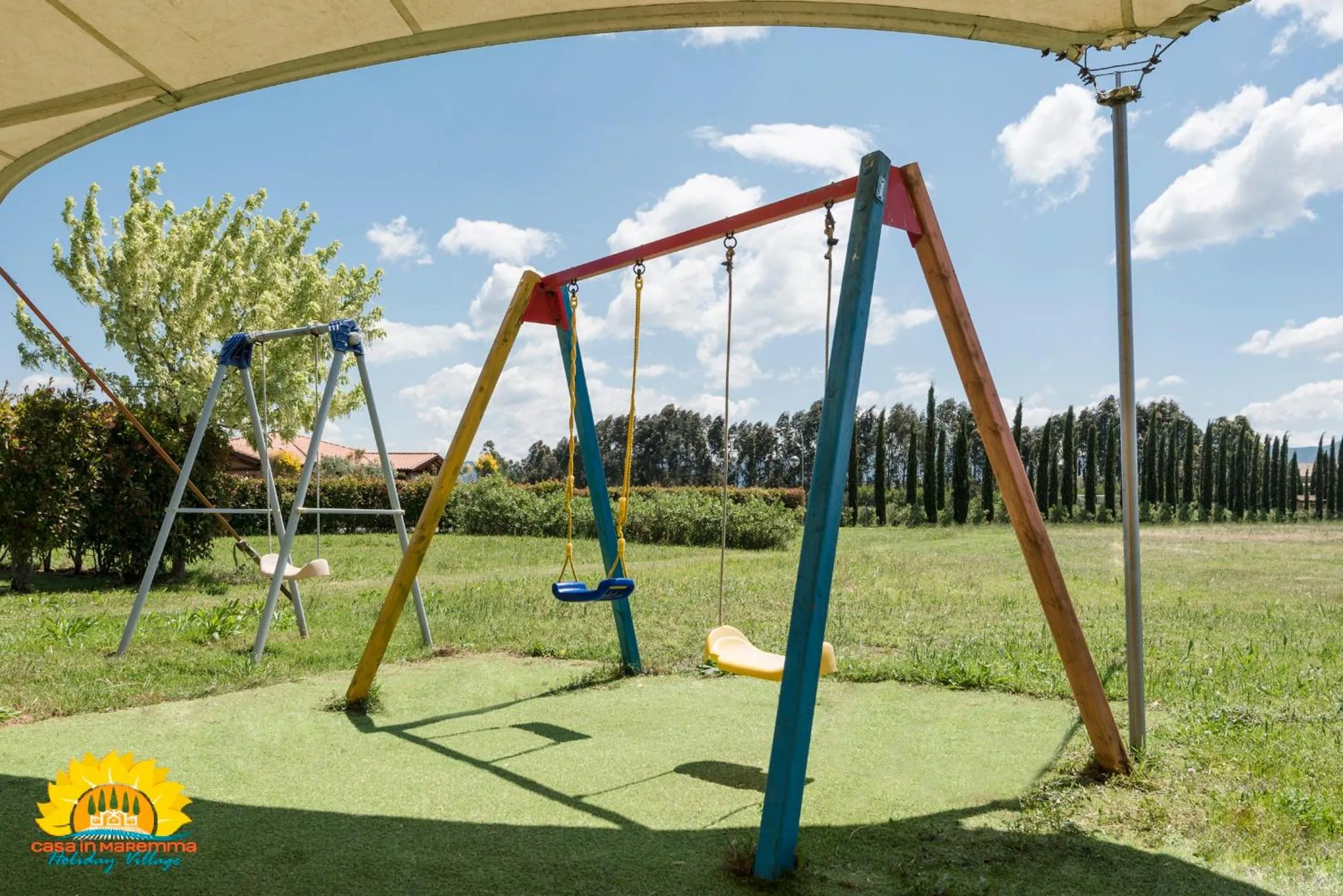 Children play ground in Casa in Maremma Tuscany Village