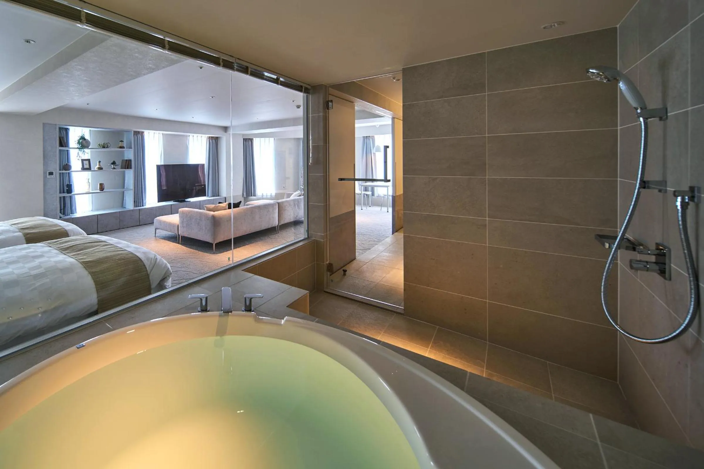Bathroom, Bed in ROYAL CHESTER NAGASAKI hotel&retreat