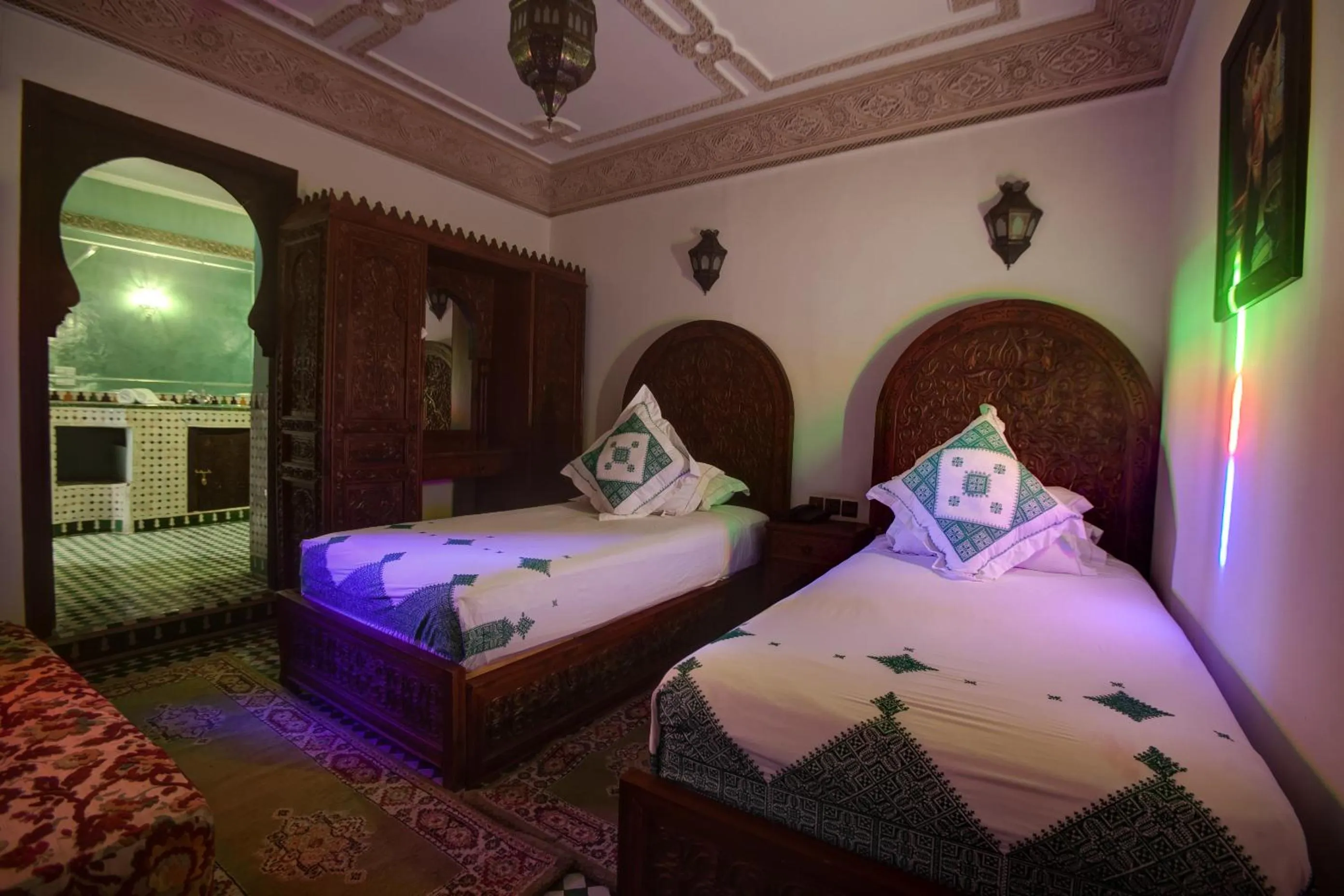 Bed in Riad Salam Fes & Spa