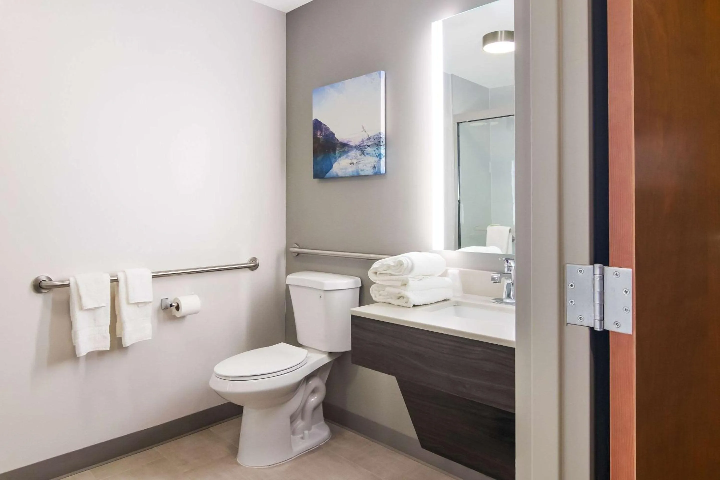 Bathroom in Sleep Inn & Suites Clarion, PA near I-80