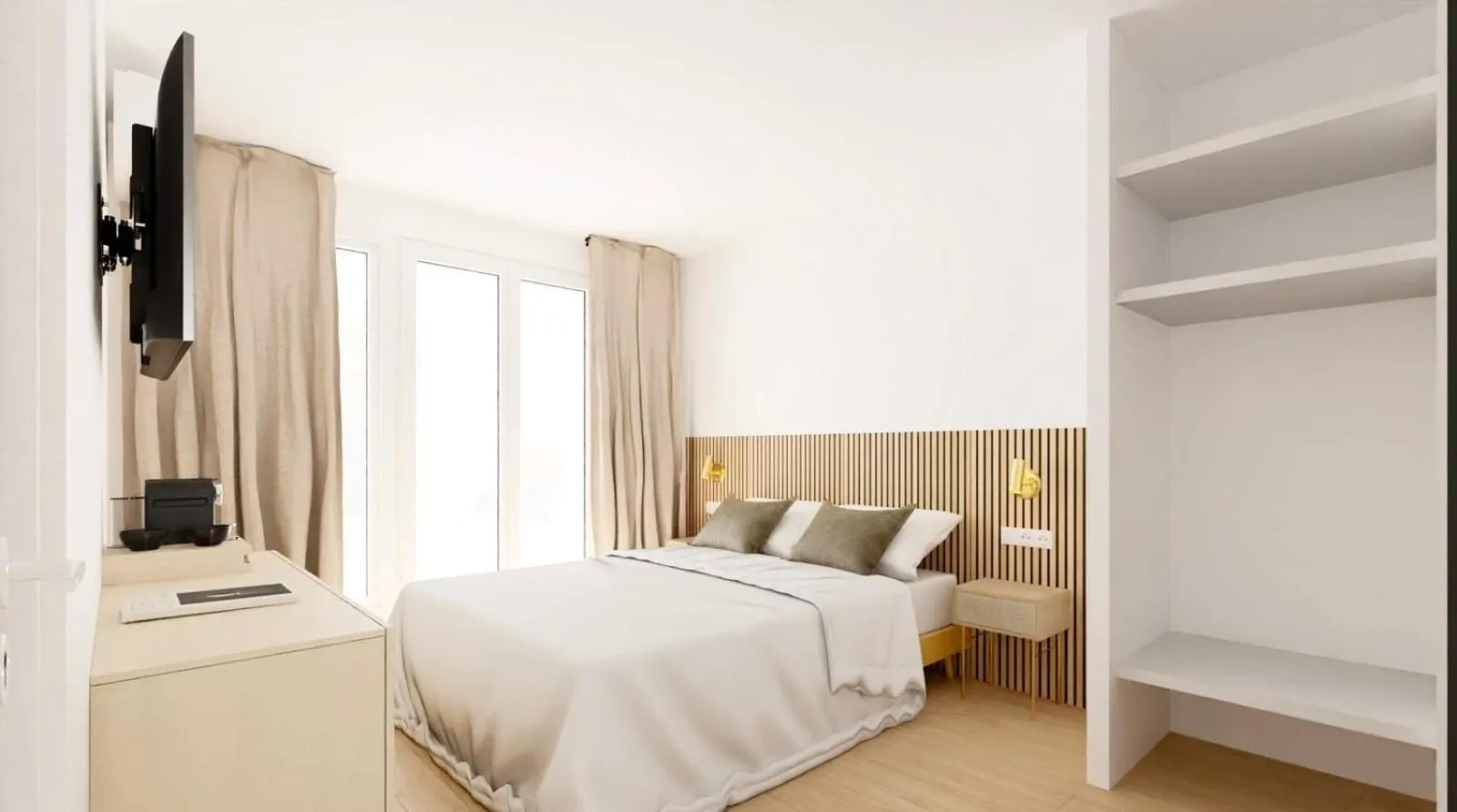 Bed in Hotel le Romanesque