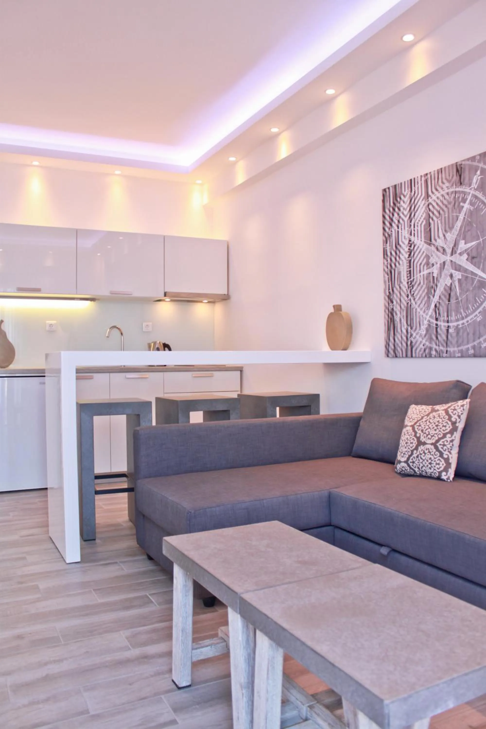 Kitchen or kitchenette in Porto Kalamaki Hotel