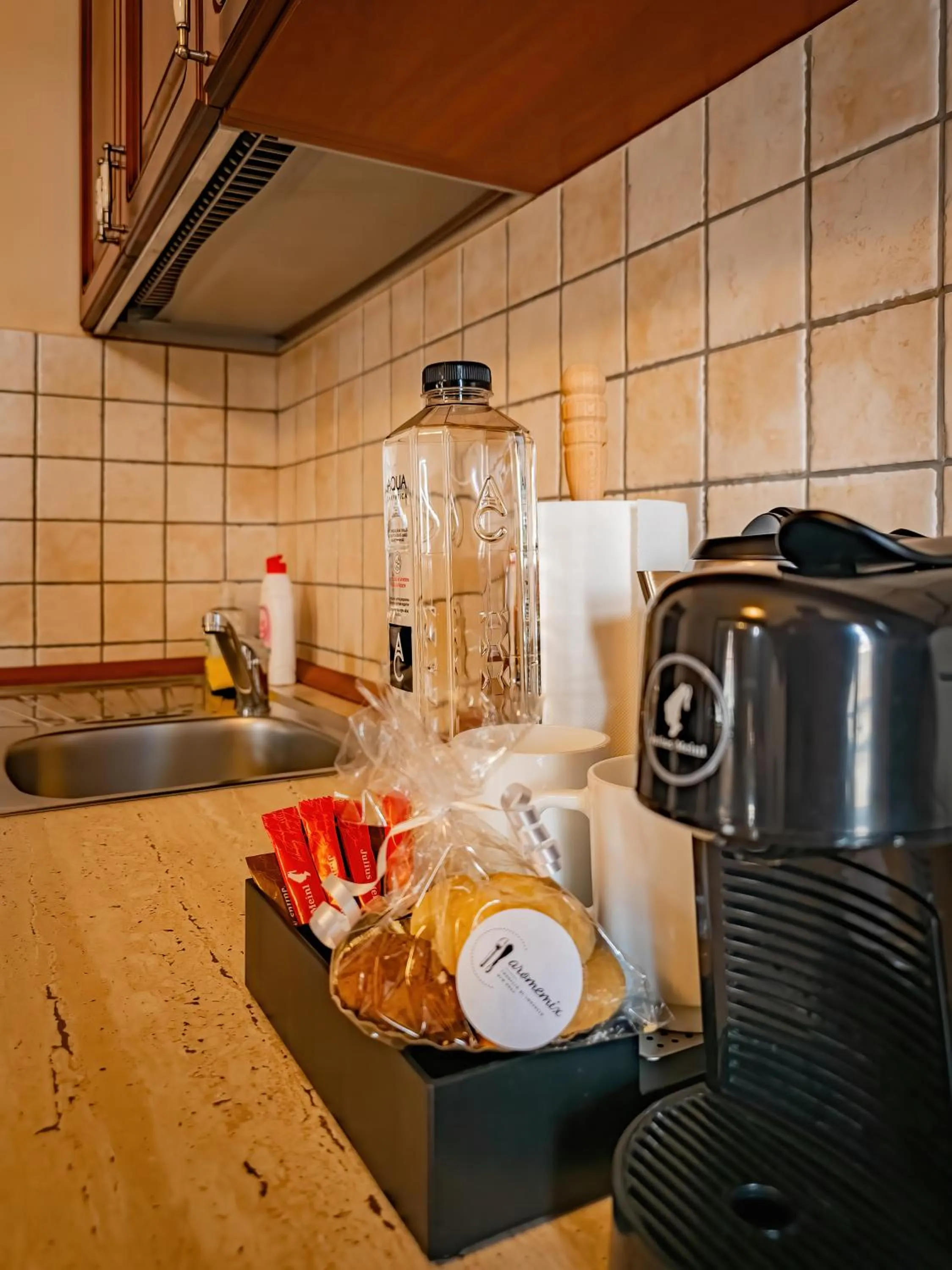 Kitchen or kitchenette in Aparthotel Iosefin Residence