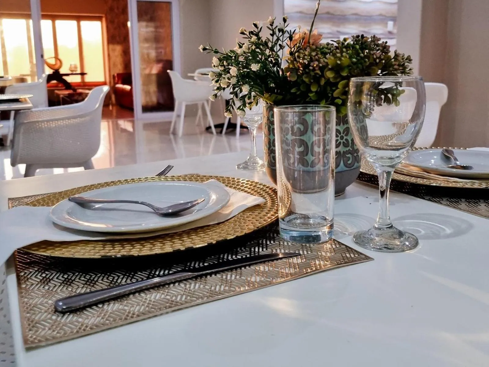 Dining area in Global Village Guest House