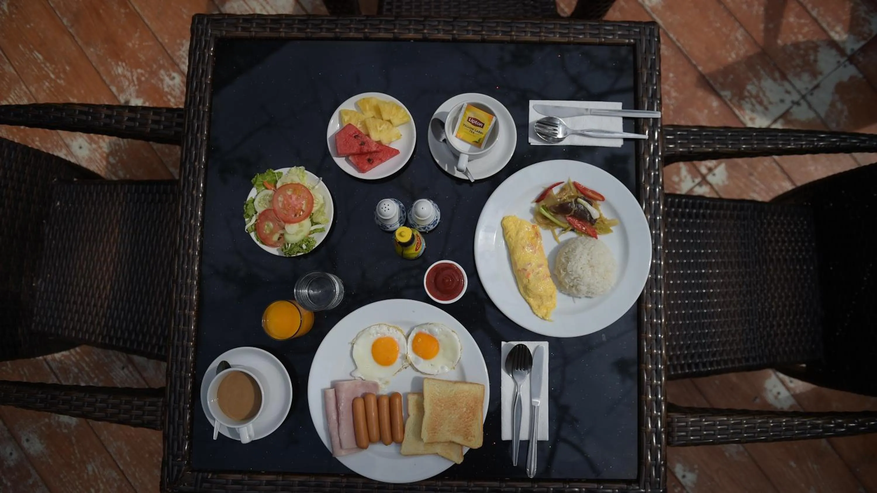American breakfast in Villa Navin Premiere Pool Villa