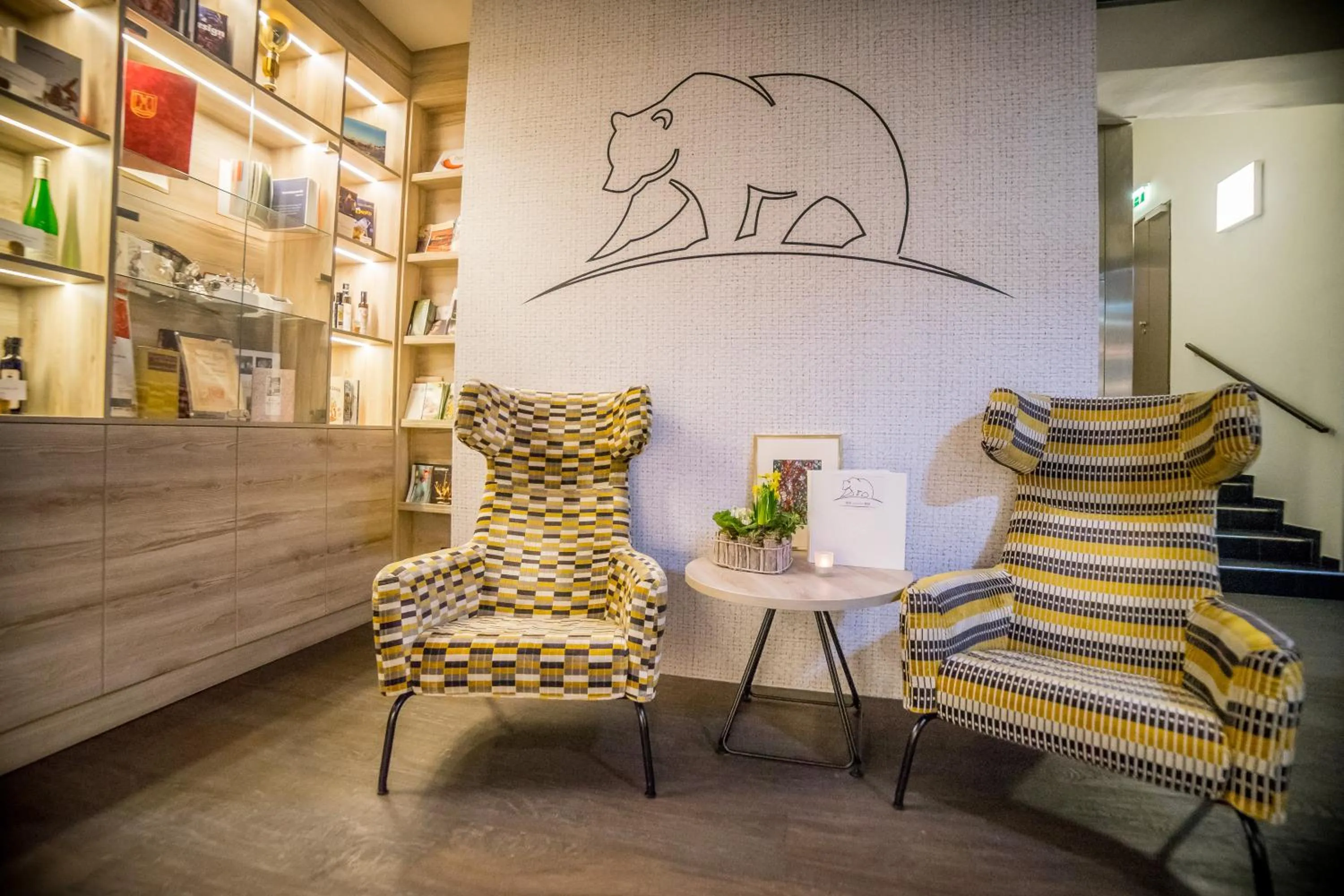 Lobby or reception in Hotel Schwarzer Bär