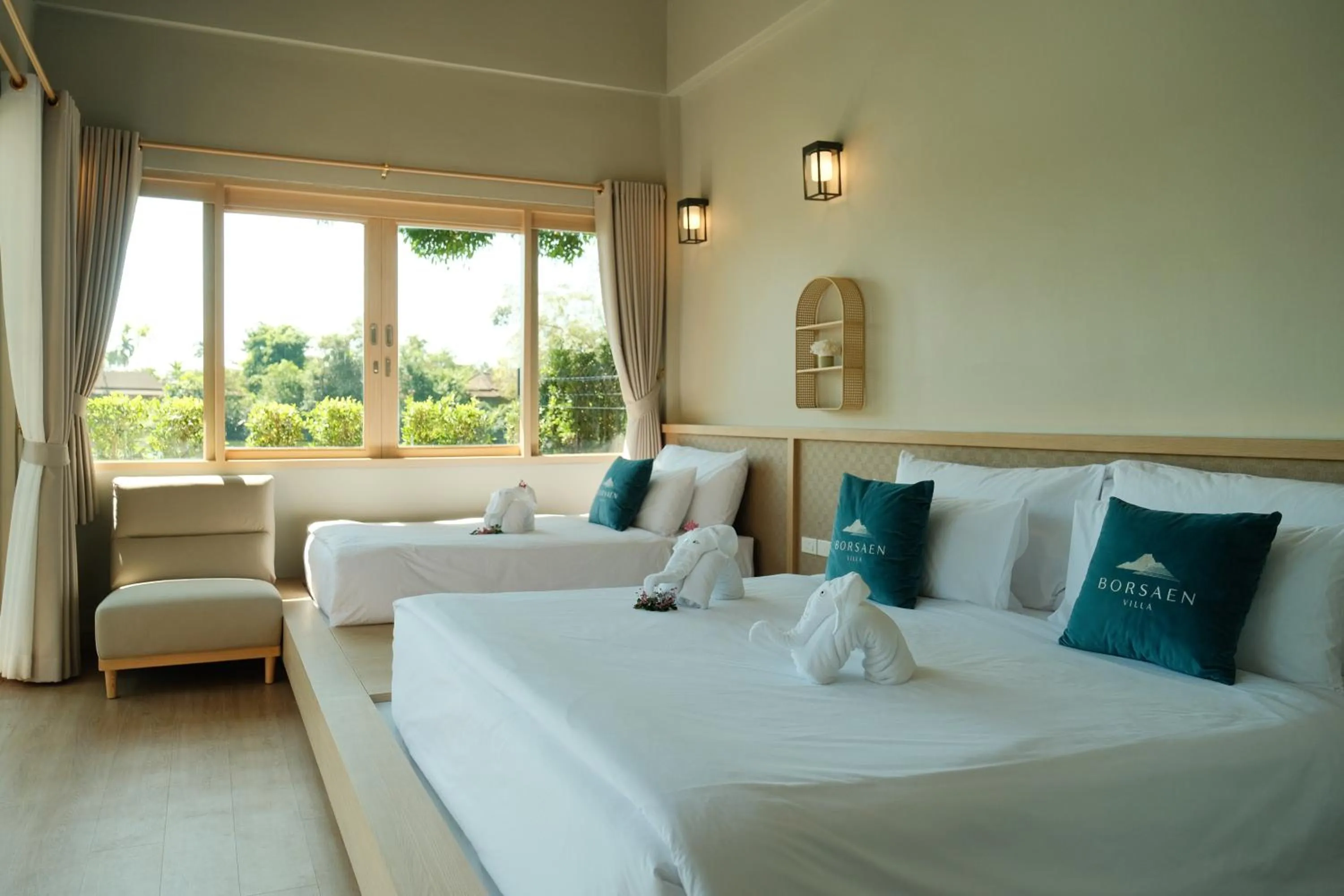 Bedroom, Bed in Bor Saen Pool Villa