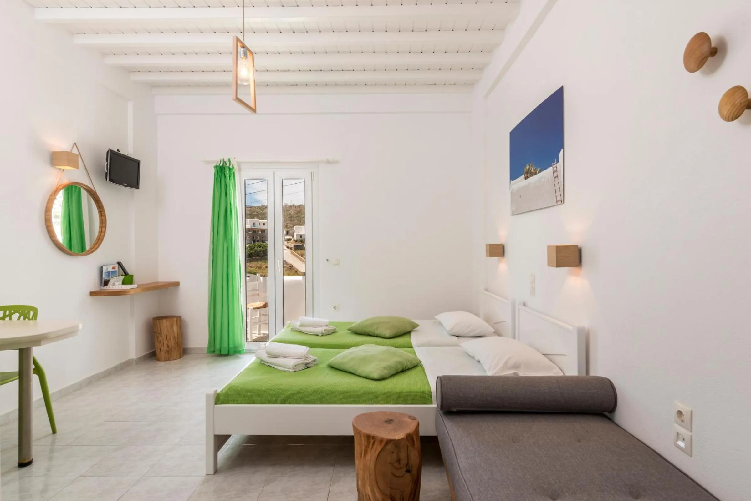 Photo of the whole room, Bed in Artemoula's Studios