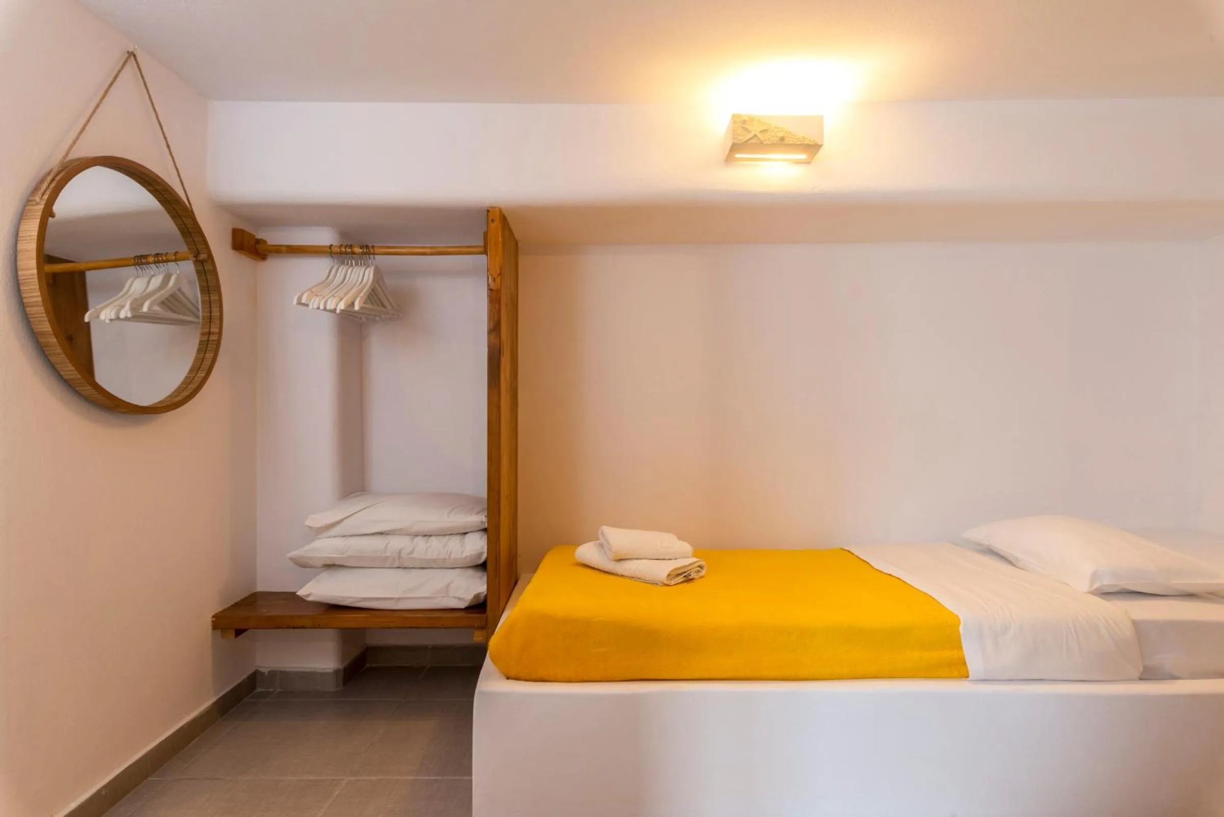 Bed in Artemoula's Studios