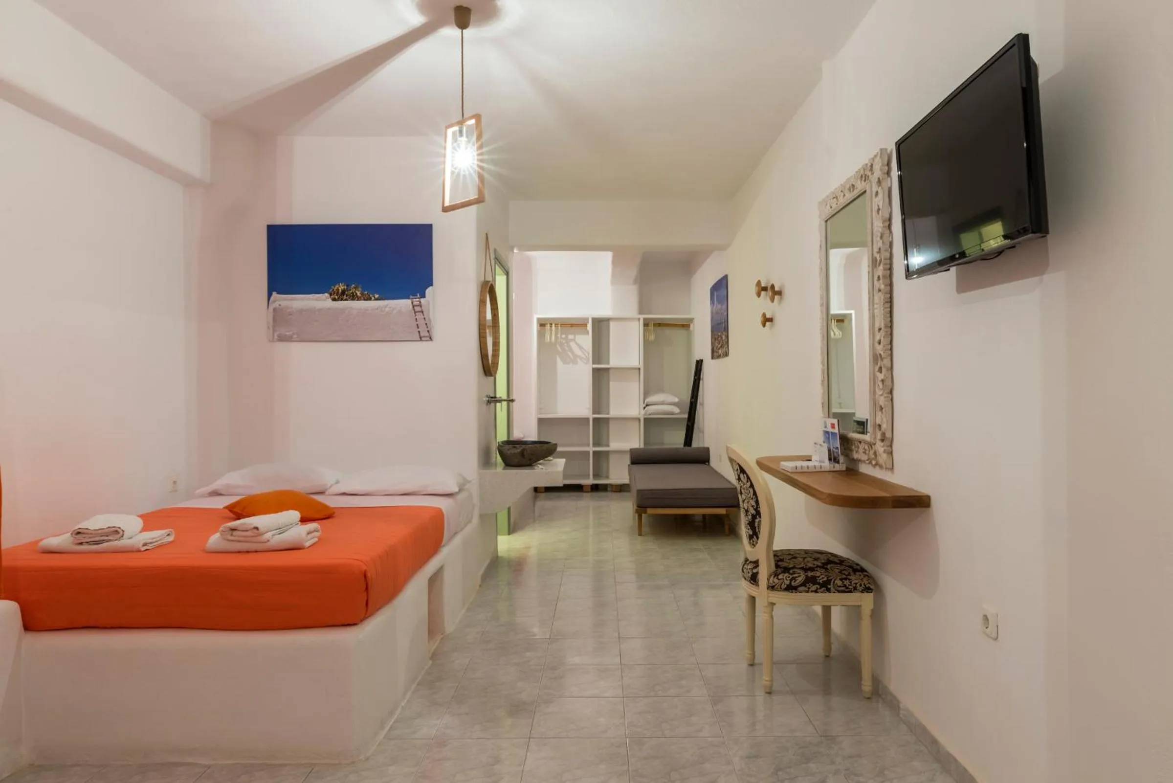 Bed in Artemoula's Studios