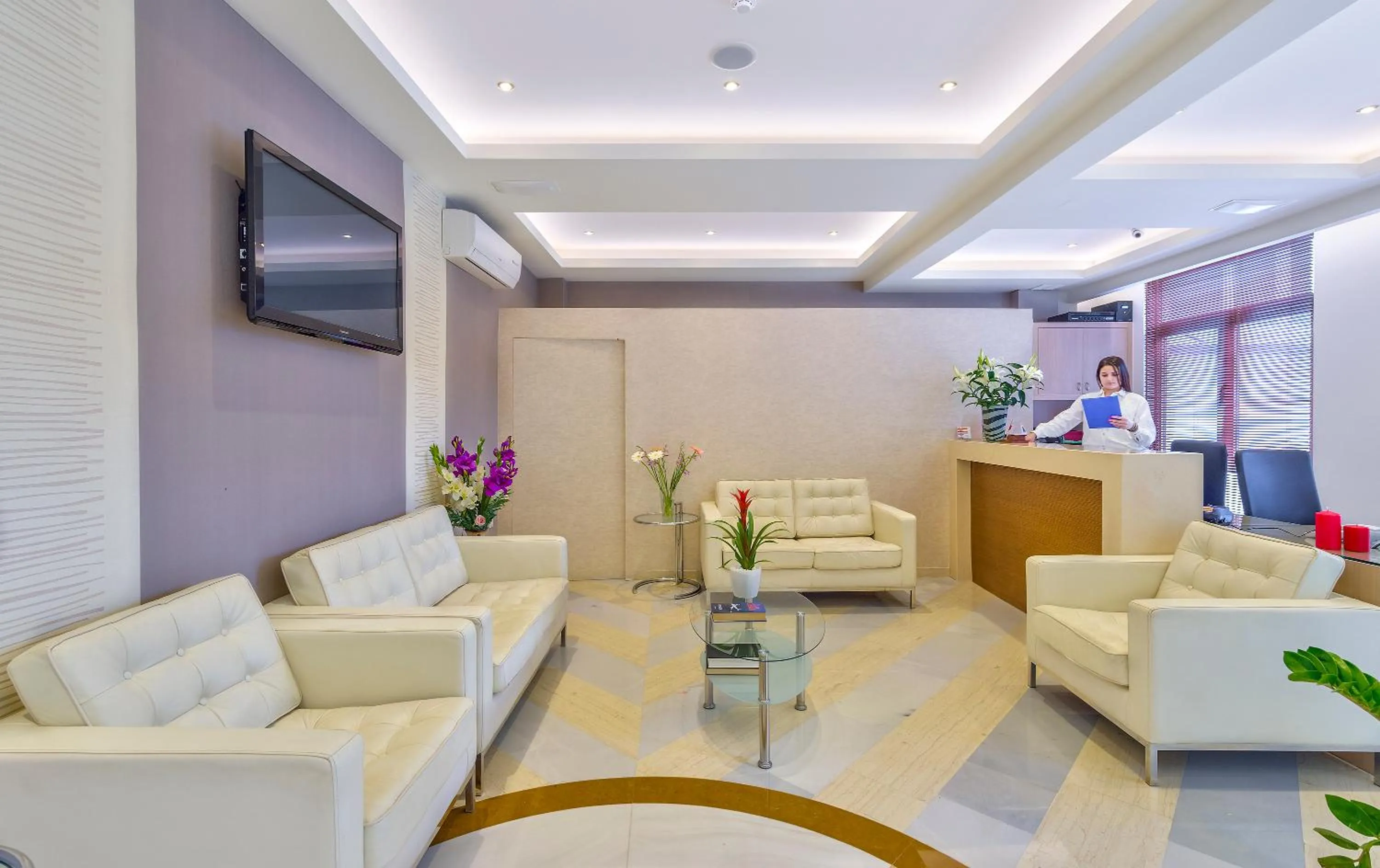 Lobby or reception in Leonidas Hotel & Apartments
