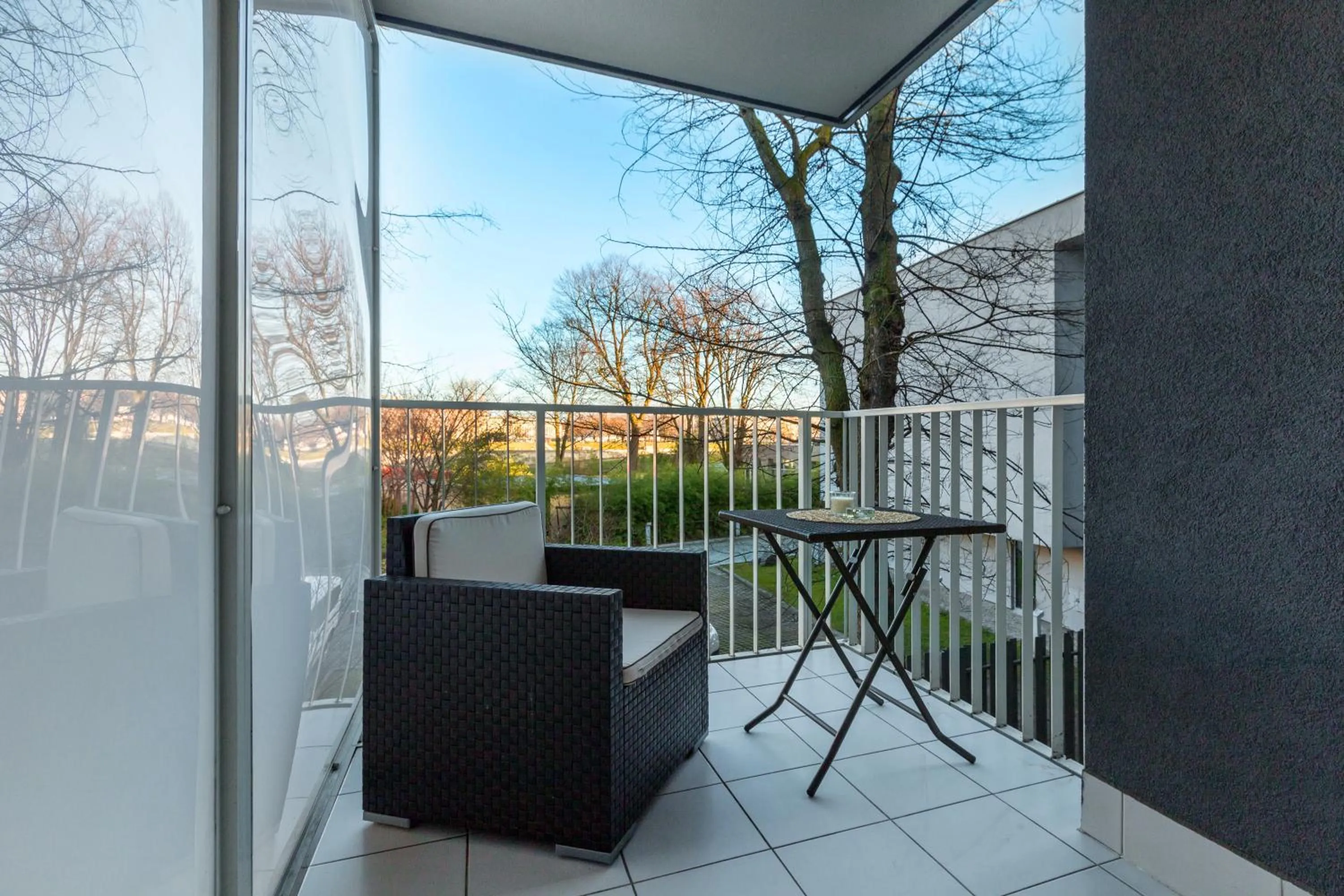 Balcony/Terrace in Friendhouse Apartments Vistula&Wawel