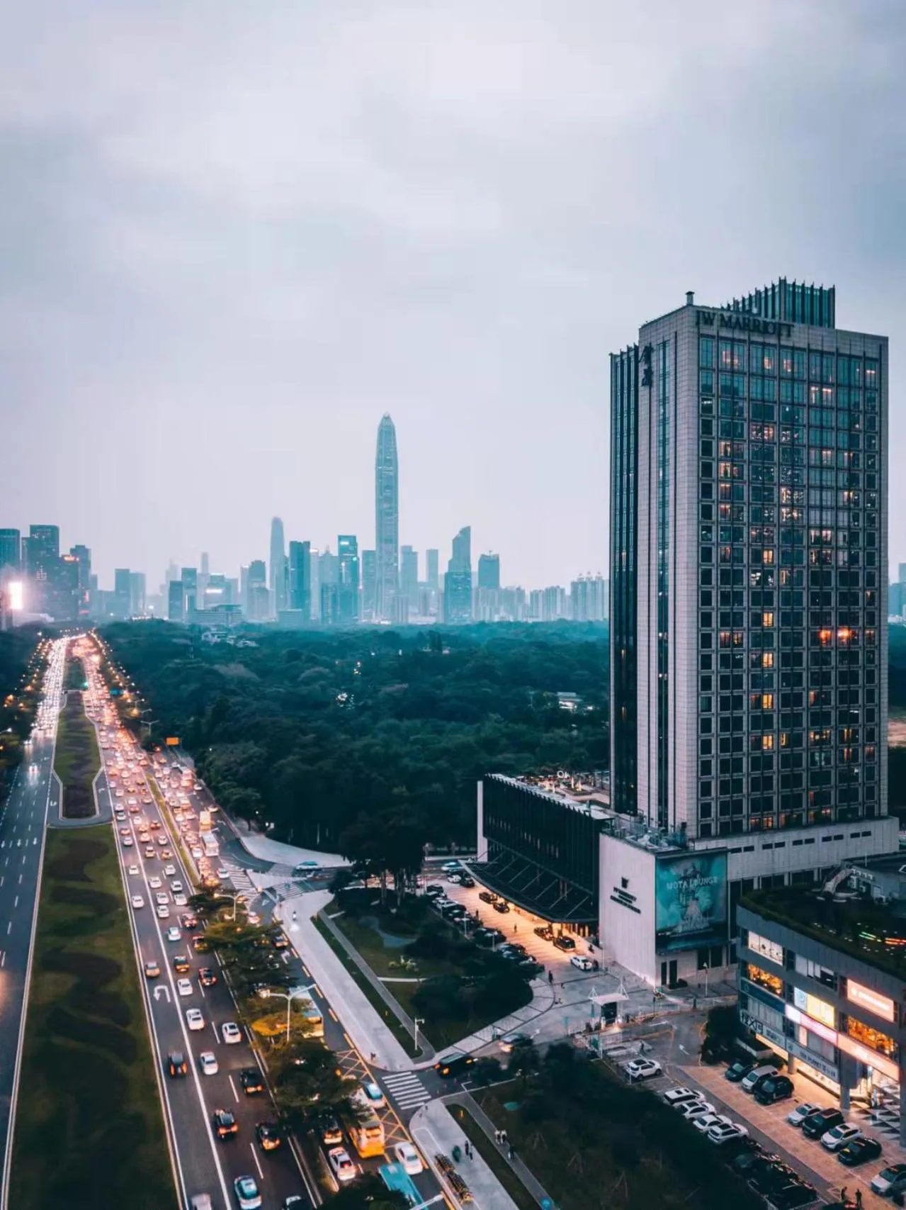 Property building in JW Marriott Hotel Shenzhen