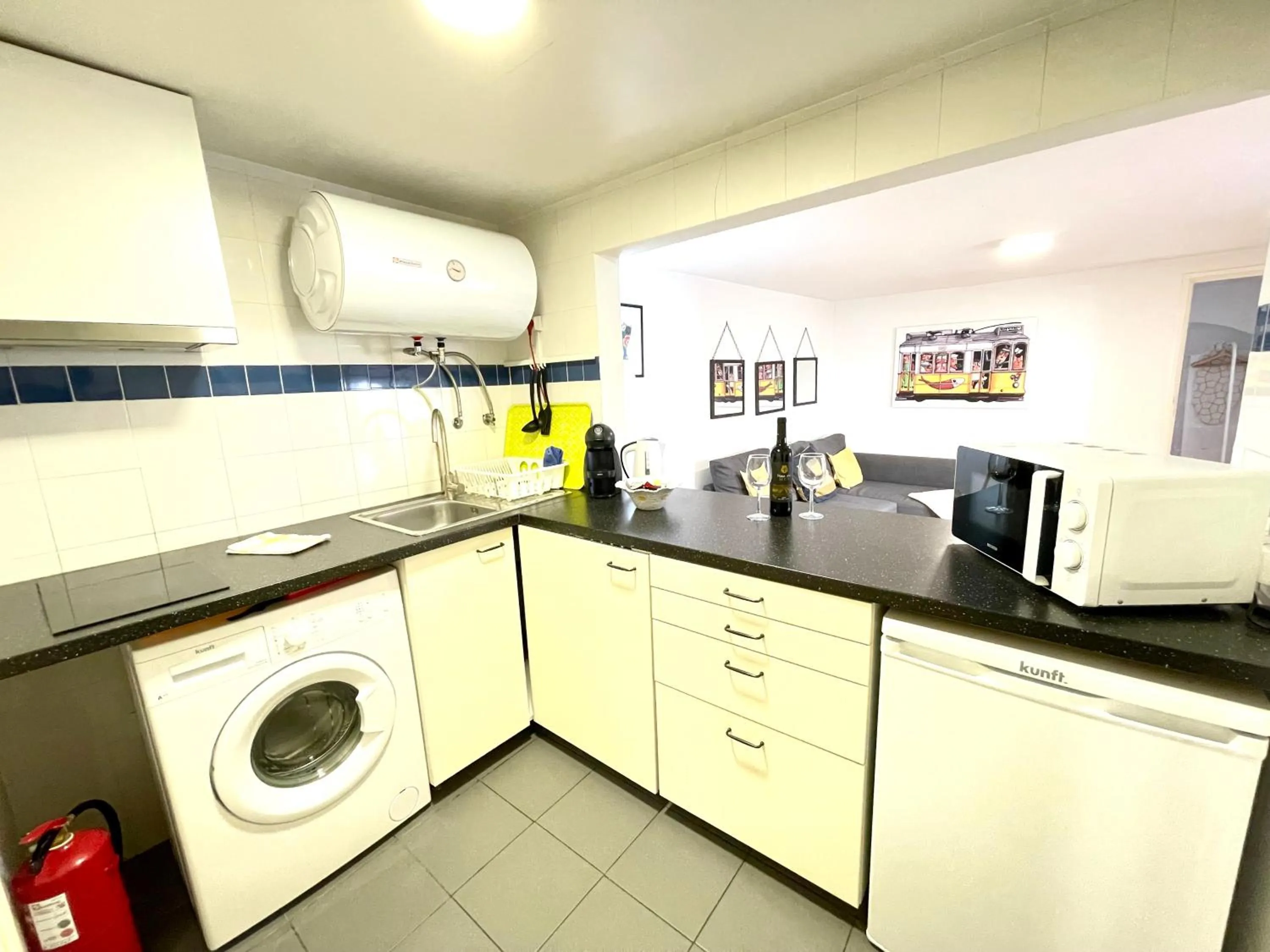 Kitchen or kitchenette in Apartments Center Alfama