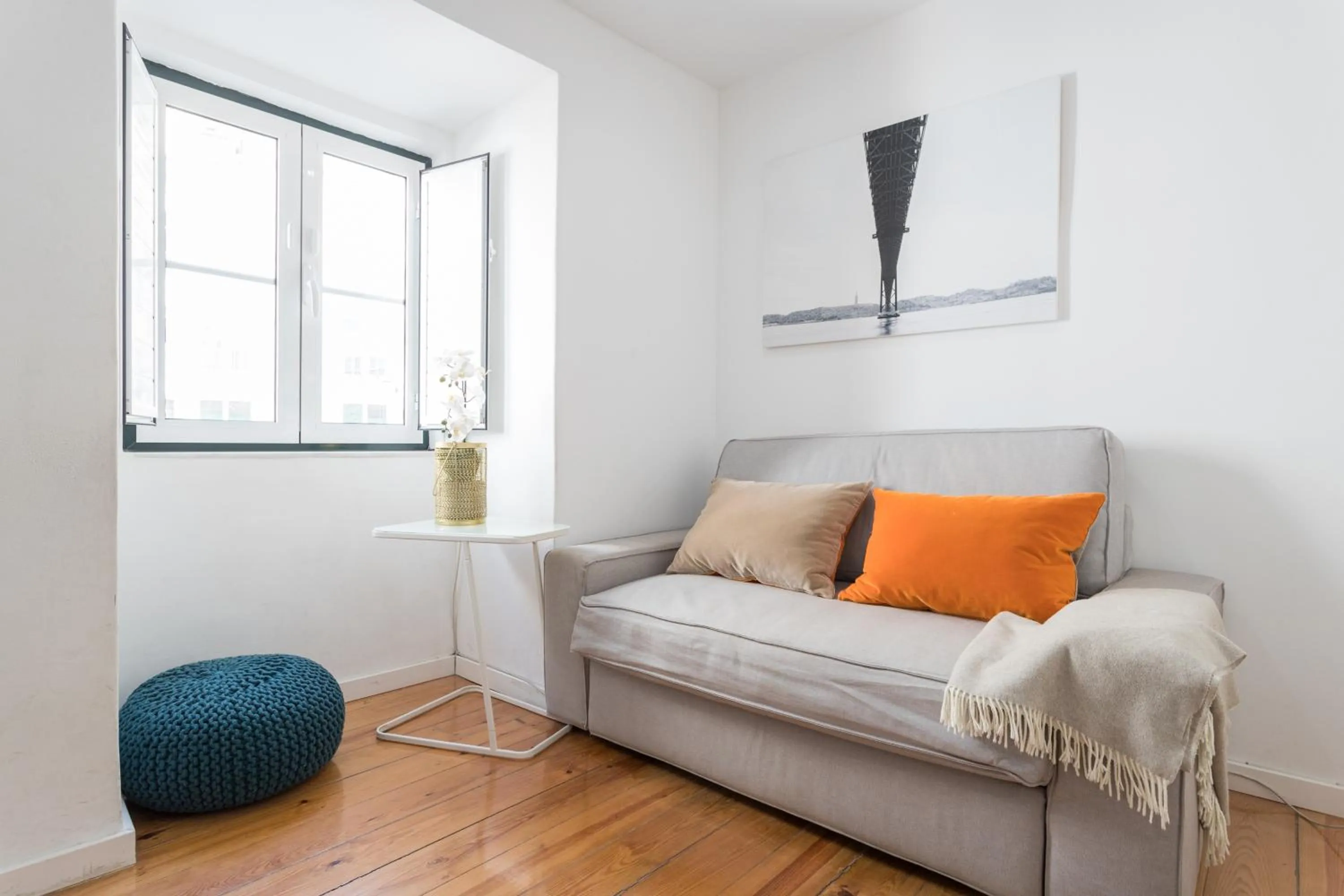 Living room, Bed in Apartments Center Alfama