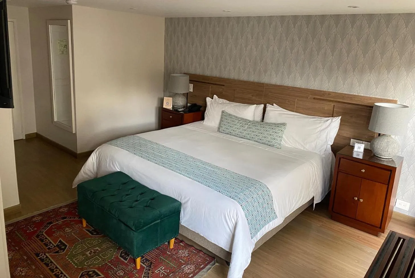 Bed in Hotel Portón de la Cabrera