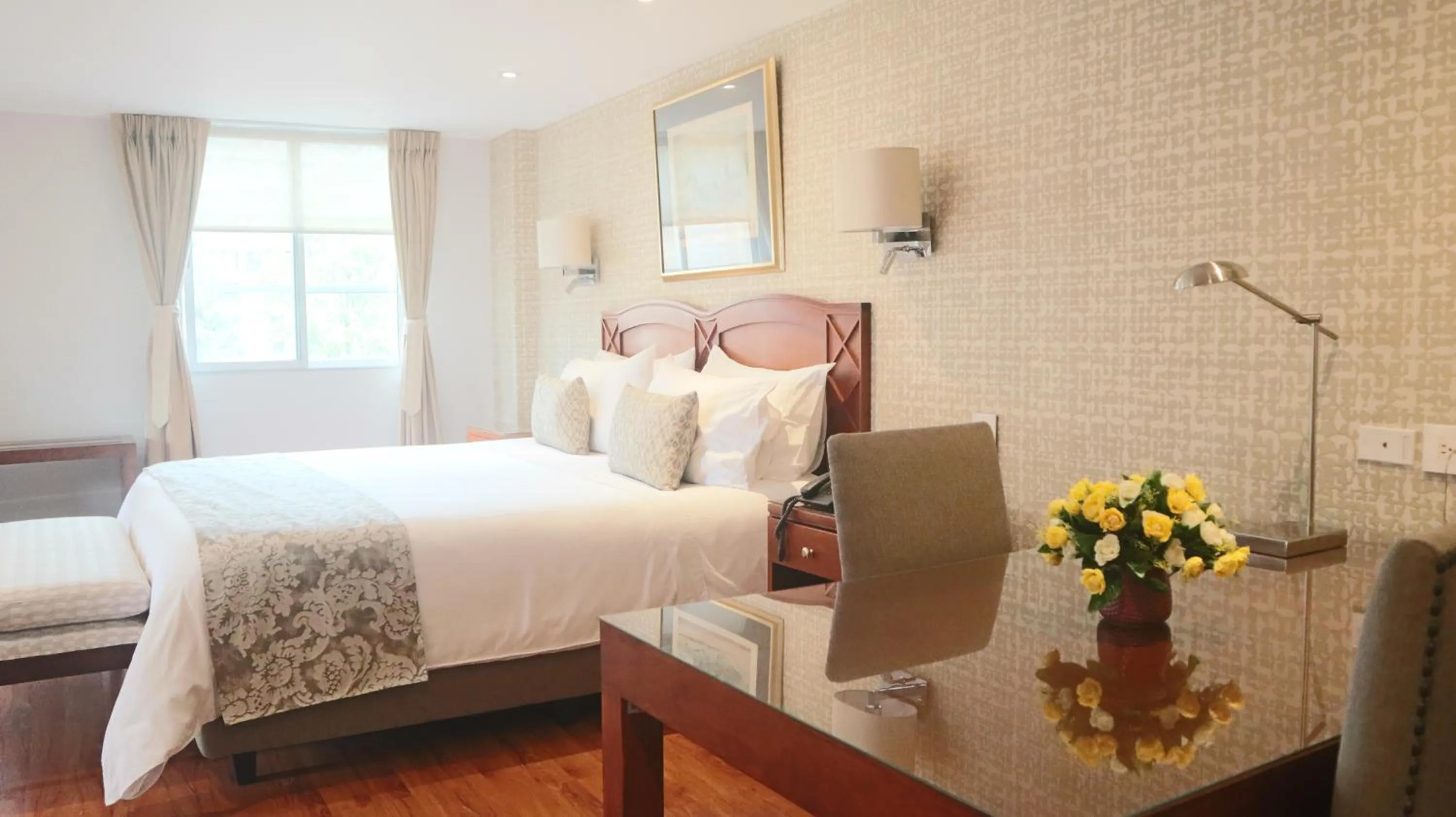 Bed in Hotel Portón de la Cabrera