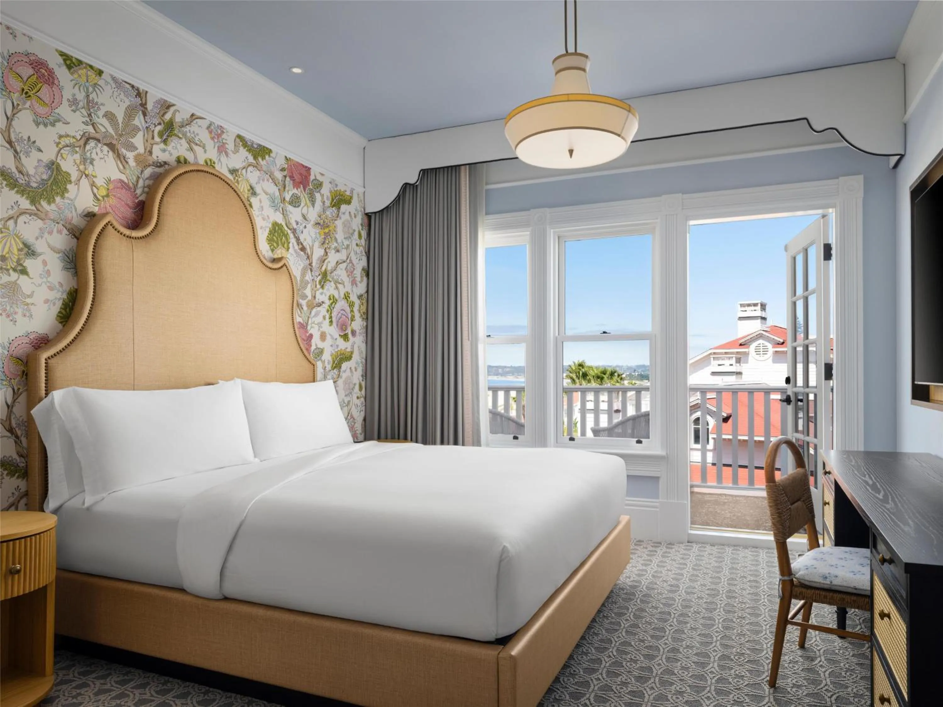 Bed in Hotel del Coronado, Curio Collection by Hilton