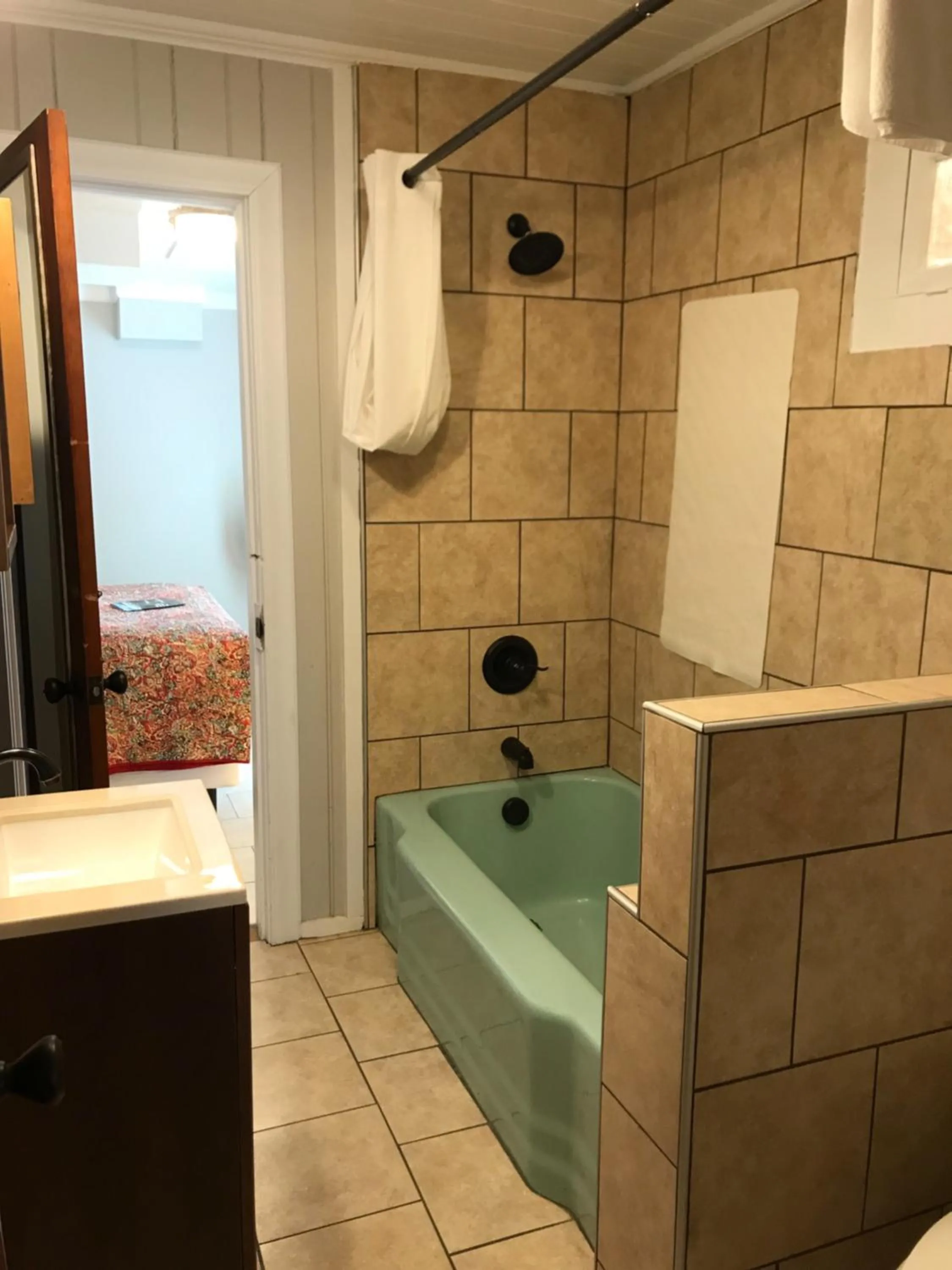 Bathroom in Riverside Lodge at Chimney Rock