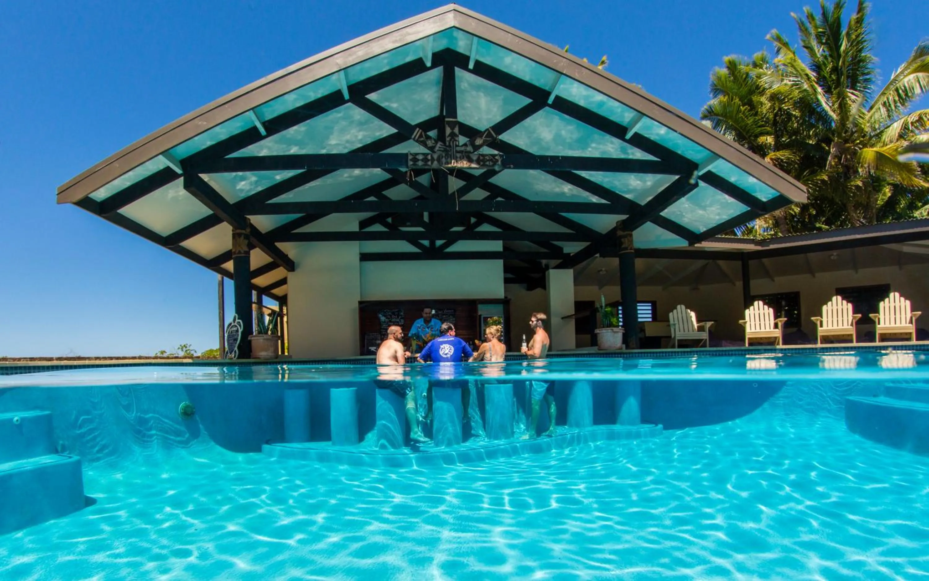 Swimming pool in Volivoli Beach Resort