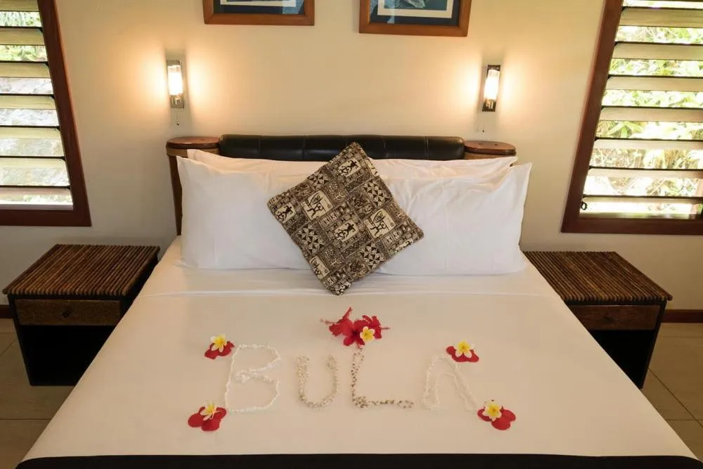 Bed in Volivoli Beach Resort