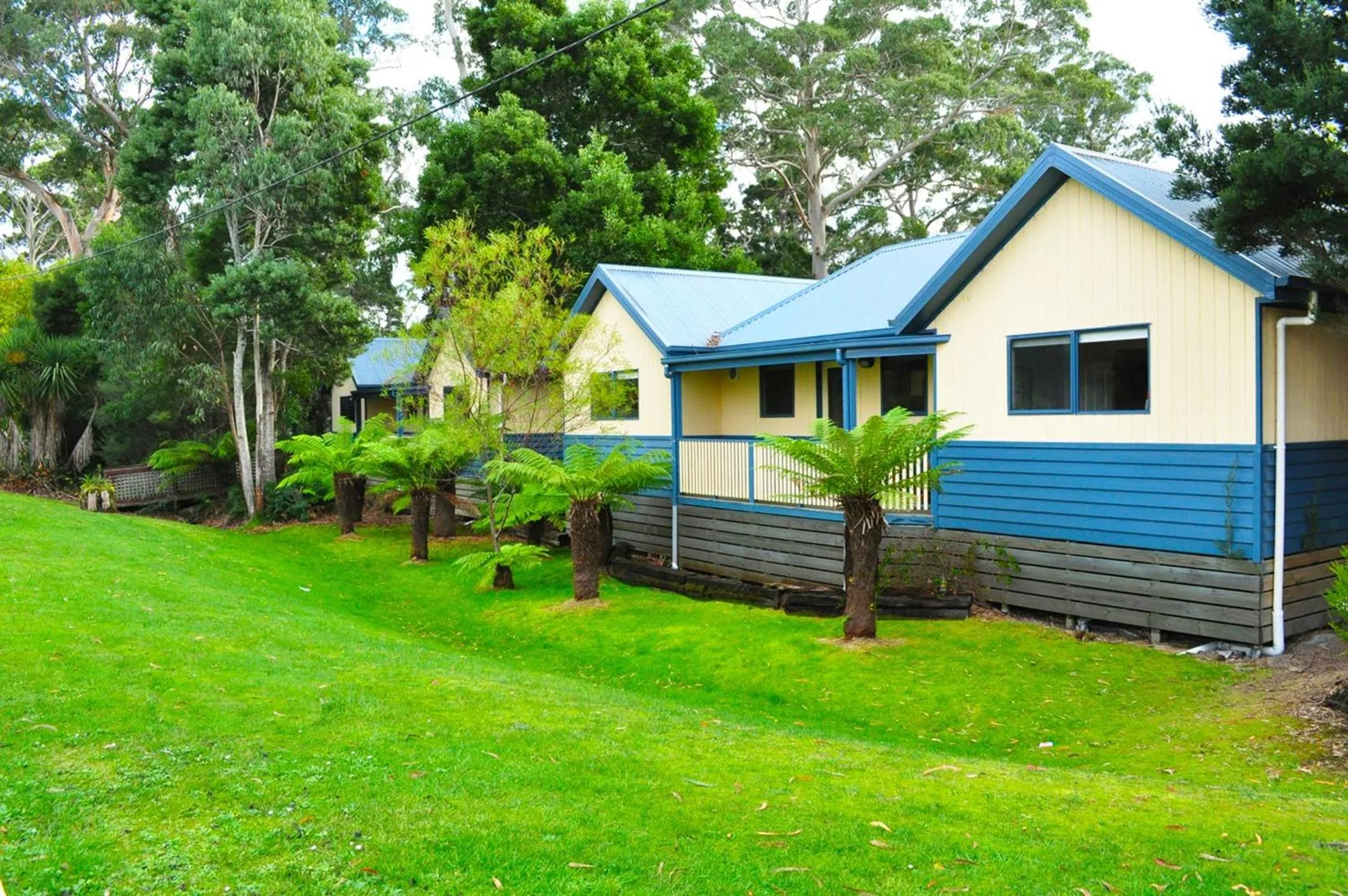 Property building in Strahan Retreat Holiday Park