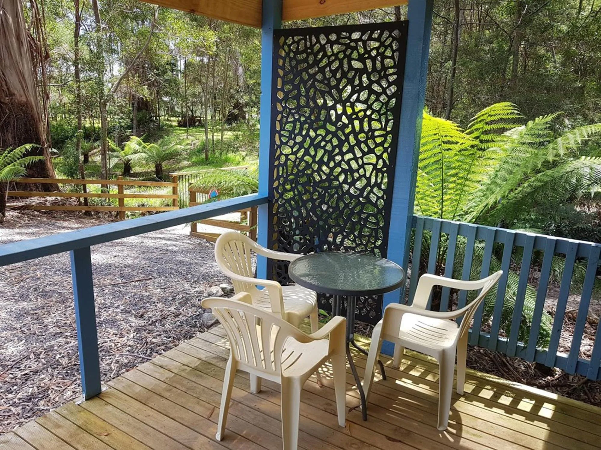 Garden in Strahan Retreat Holiday Park