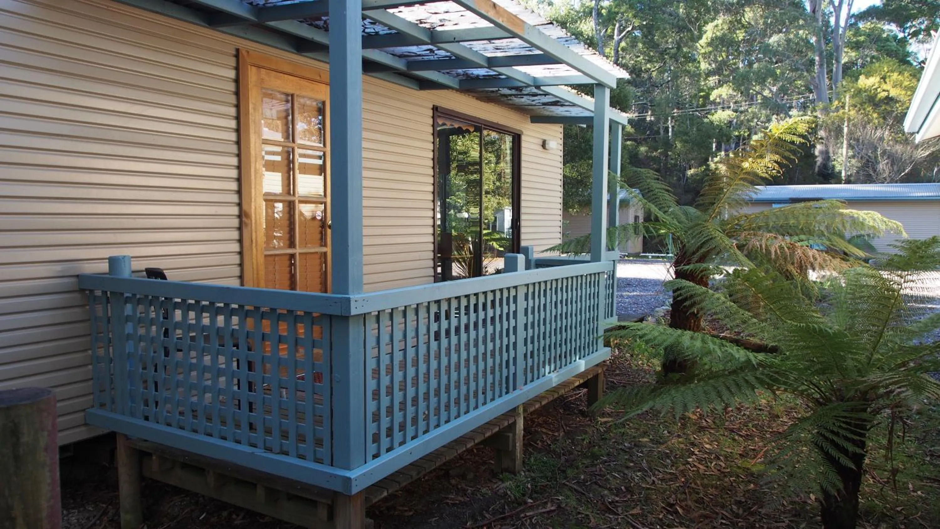 Facade/entrance in Strahan Retreat Holiday Park