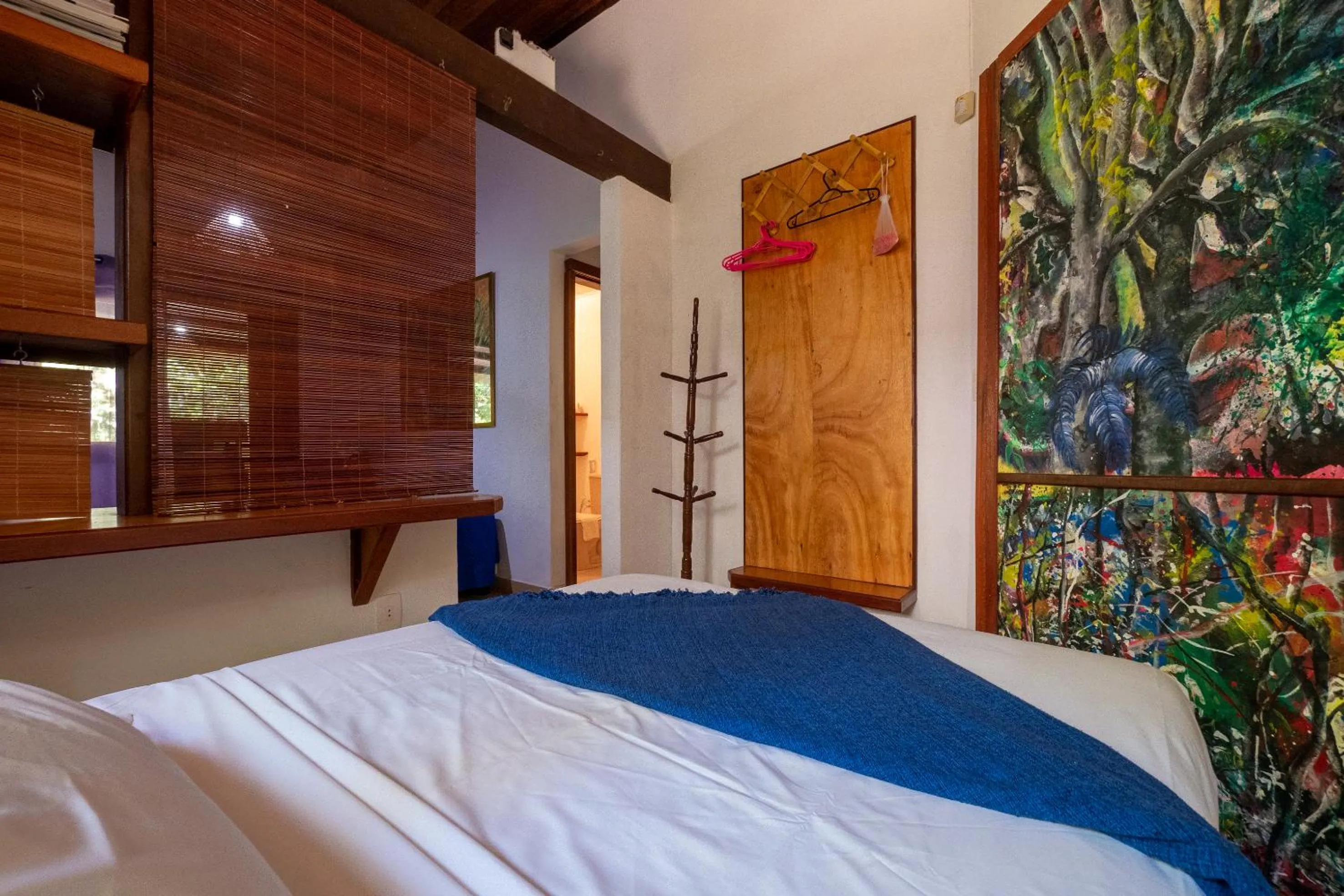 Bed in Recanto dos Pássaros Zen Apartamentos em meio de Natureza