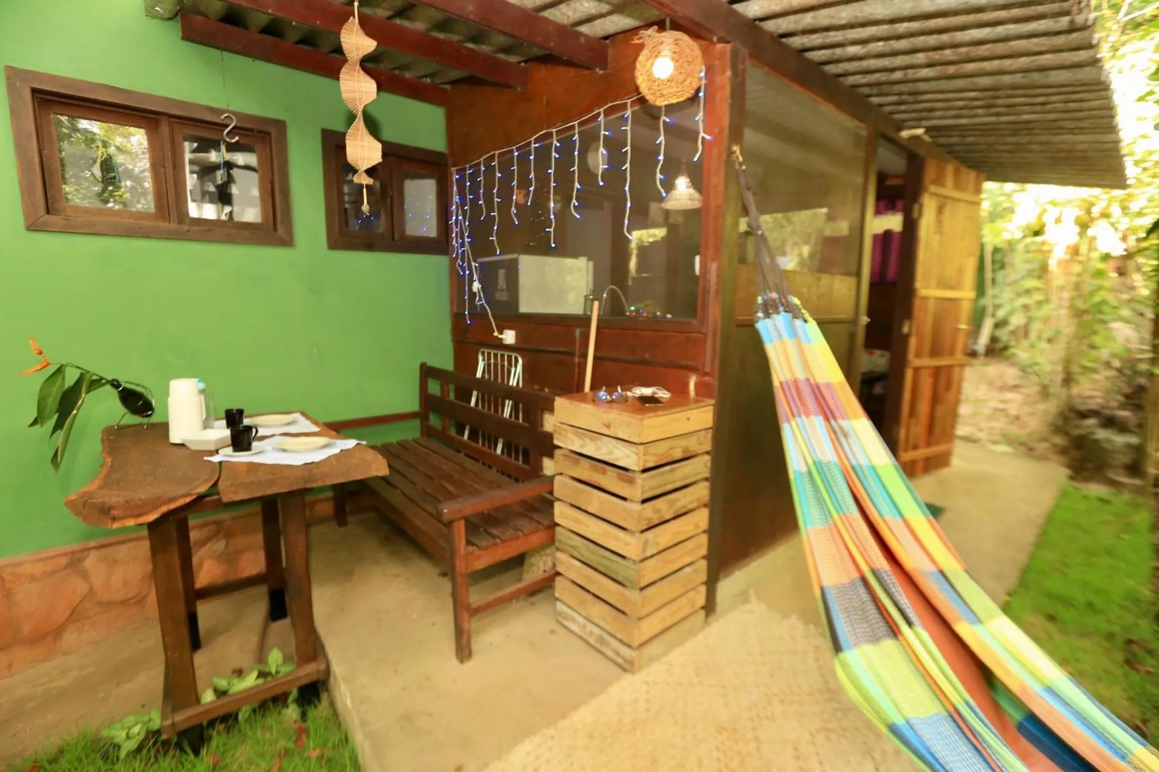 Inner courtyard view in Recanto dos Pássaros Zen Apartamentos em meio de Natureza