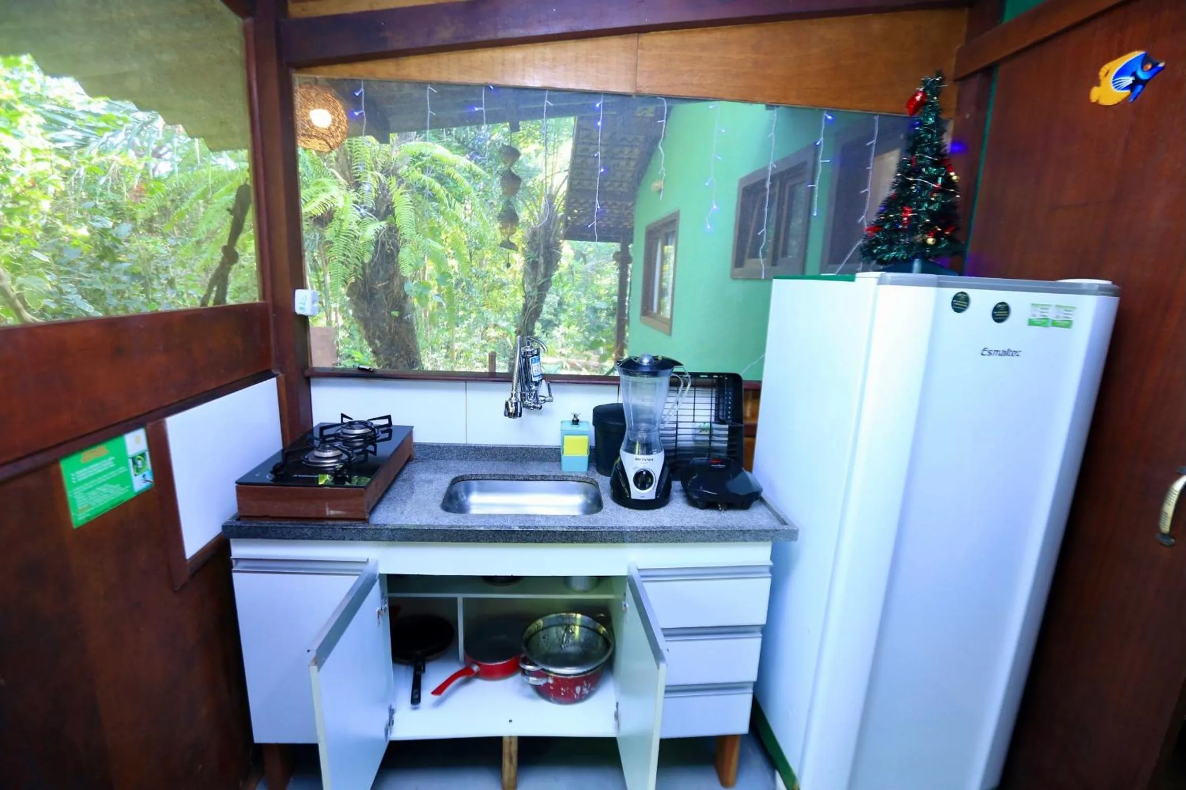 kitchen in Recanto dos Pássaros Zen Apartamentos em meio de Natureza