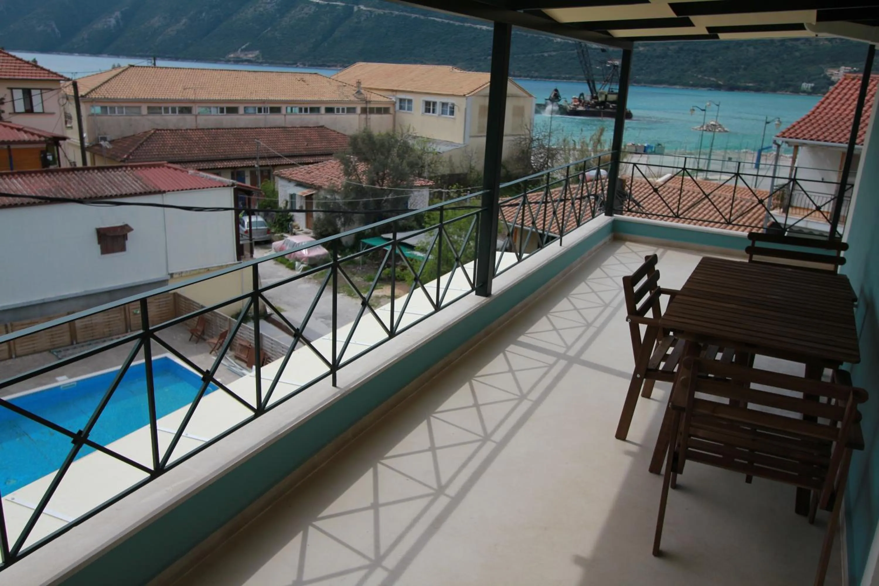 Pool view in Vassiliki Bay Hotel
