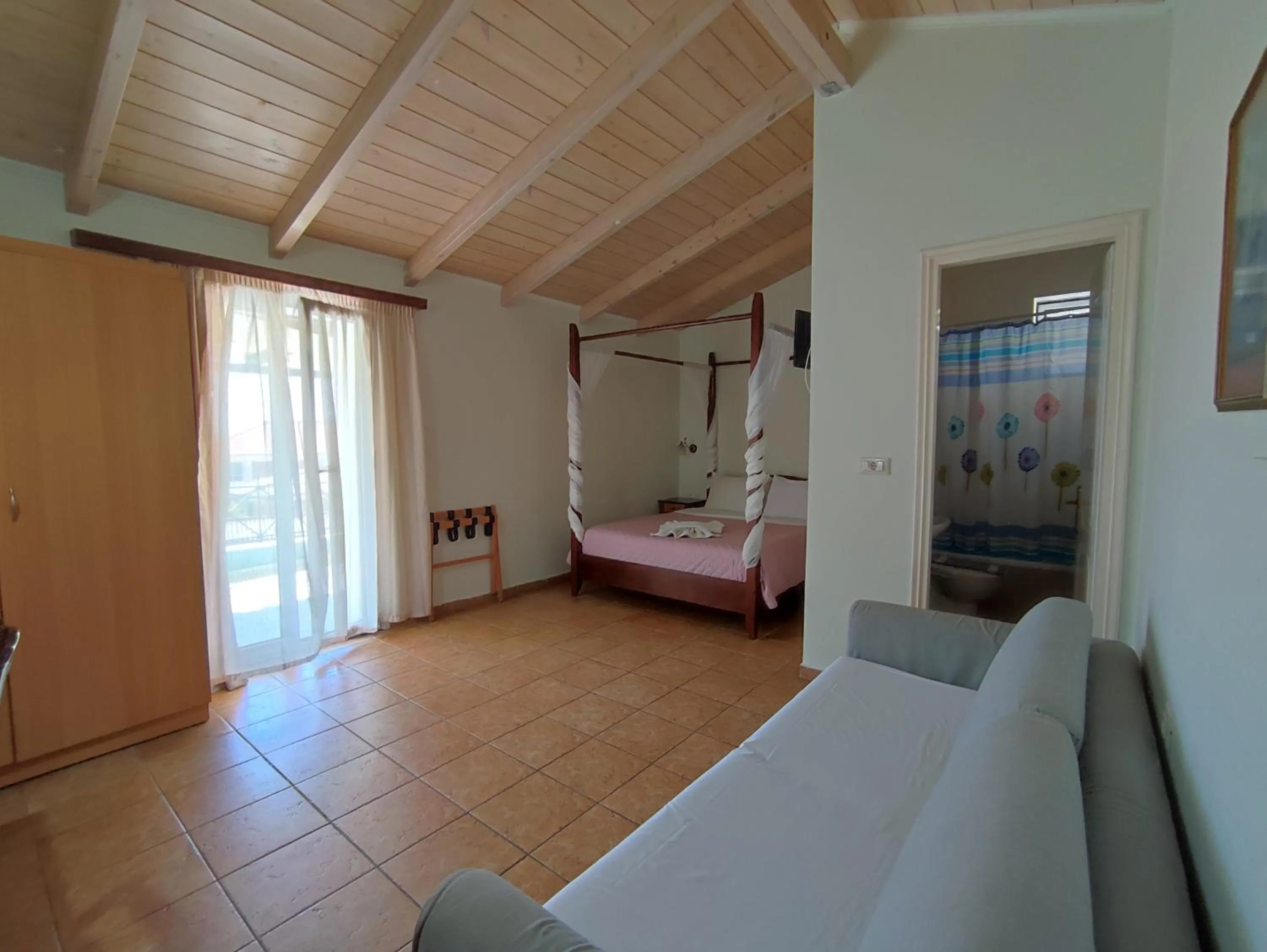 Bed in Vassiliki Bay Hotel