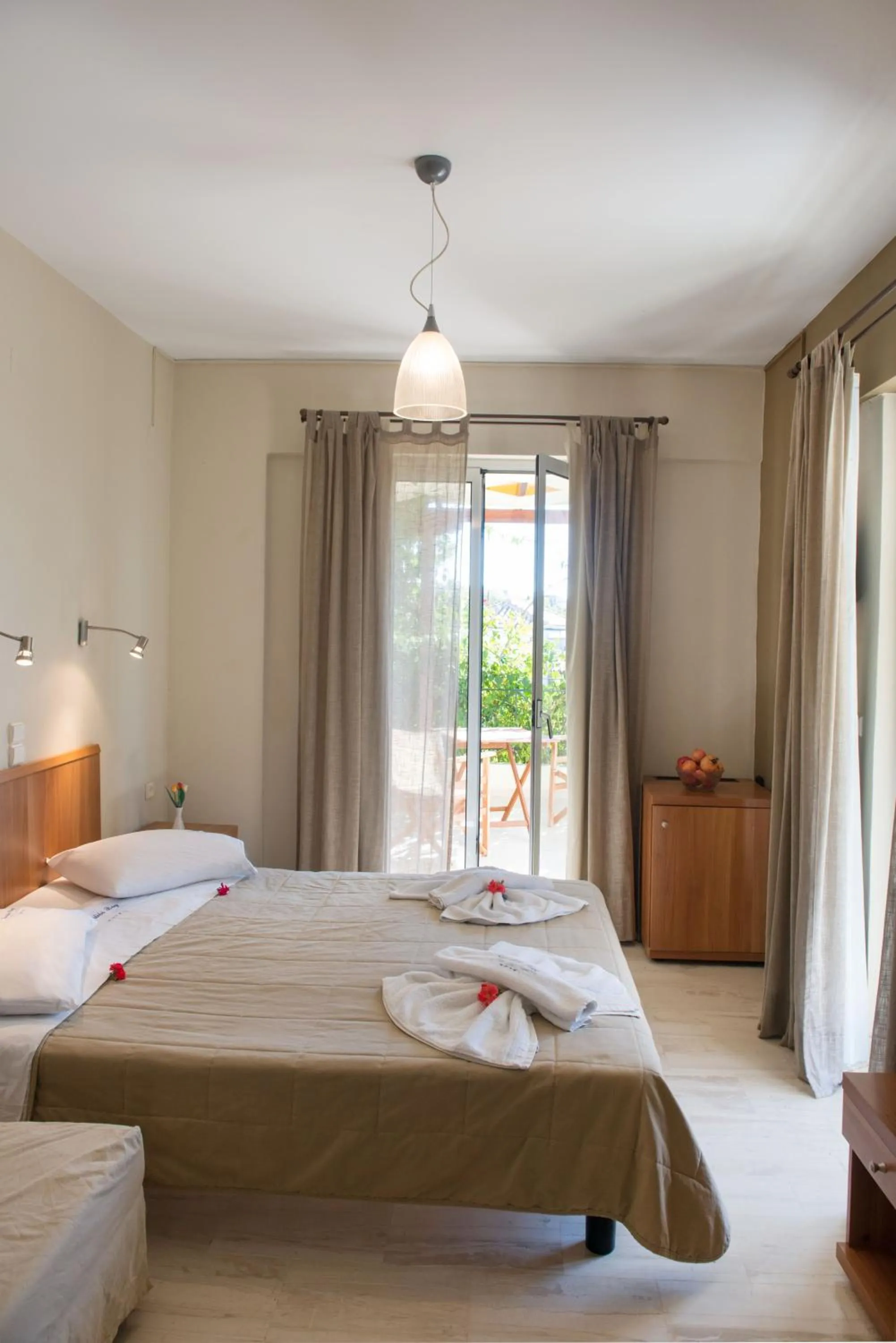 Decorative detail, Bed in Vassiliki Bay Hotel