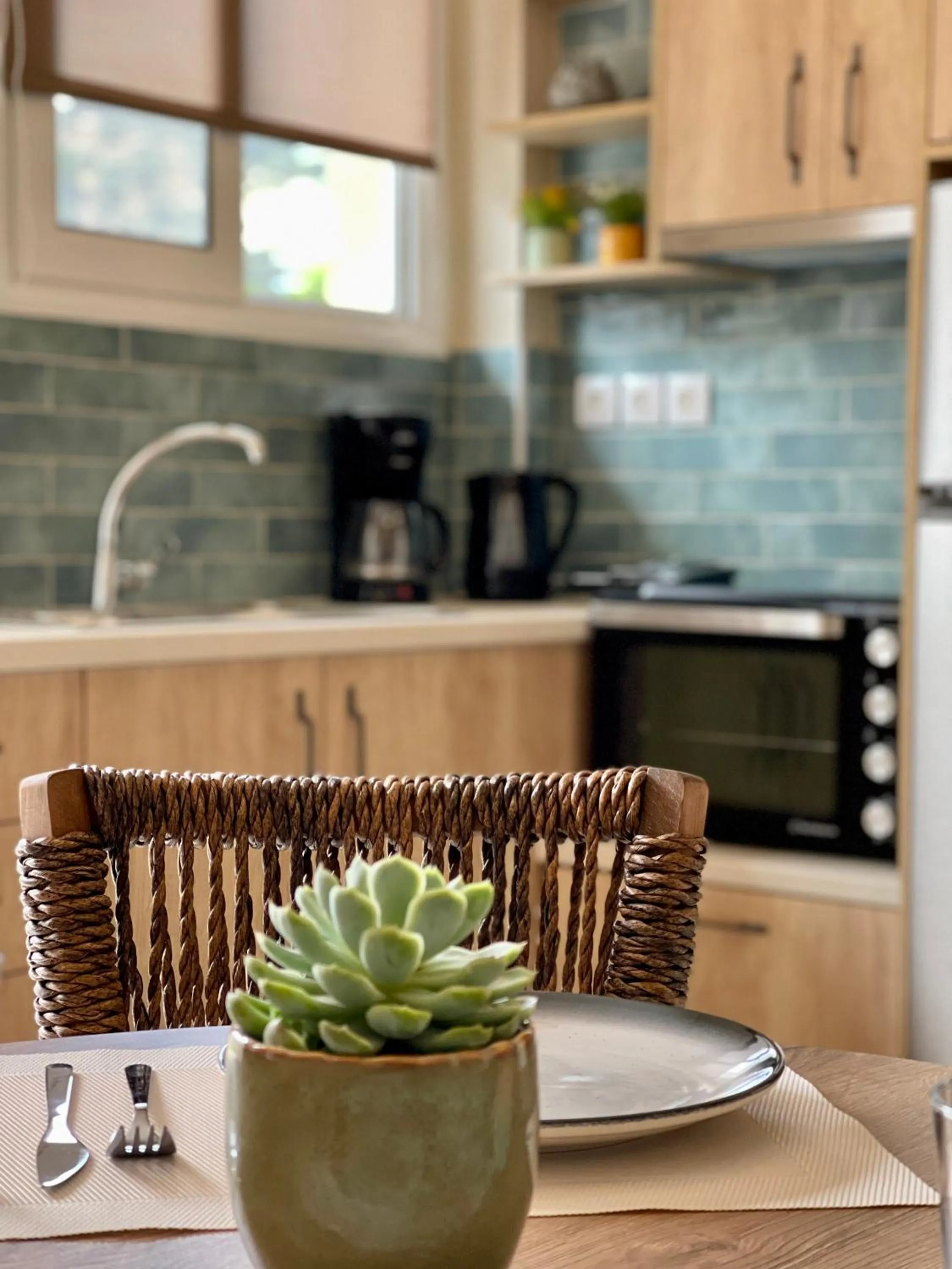 Kitchen or kitchenette in Helen Hotel
