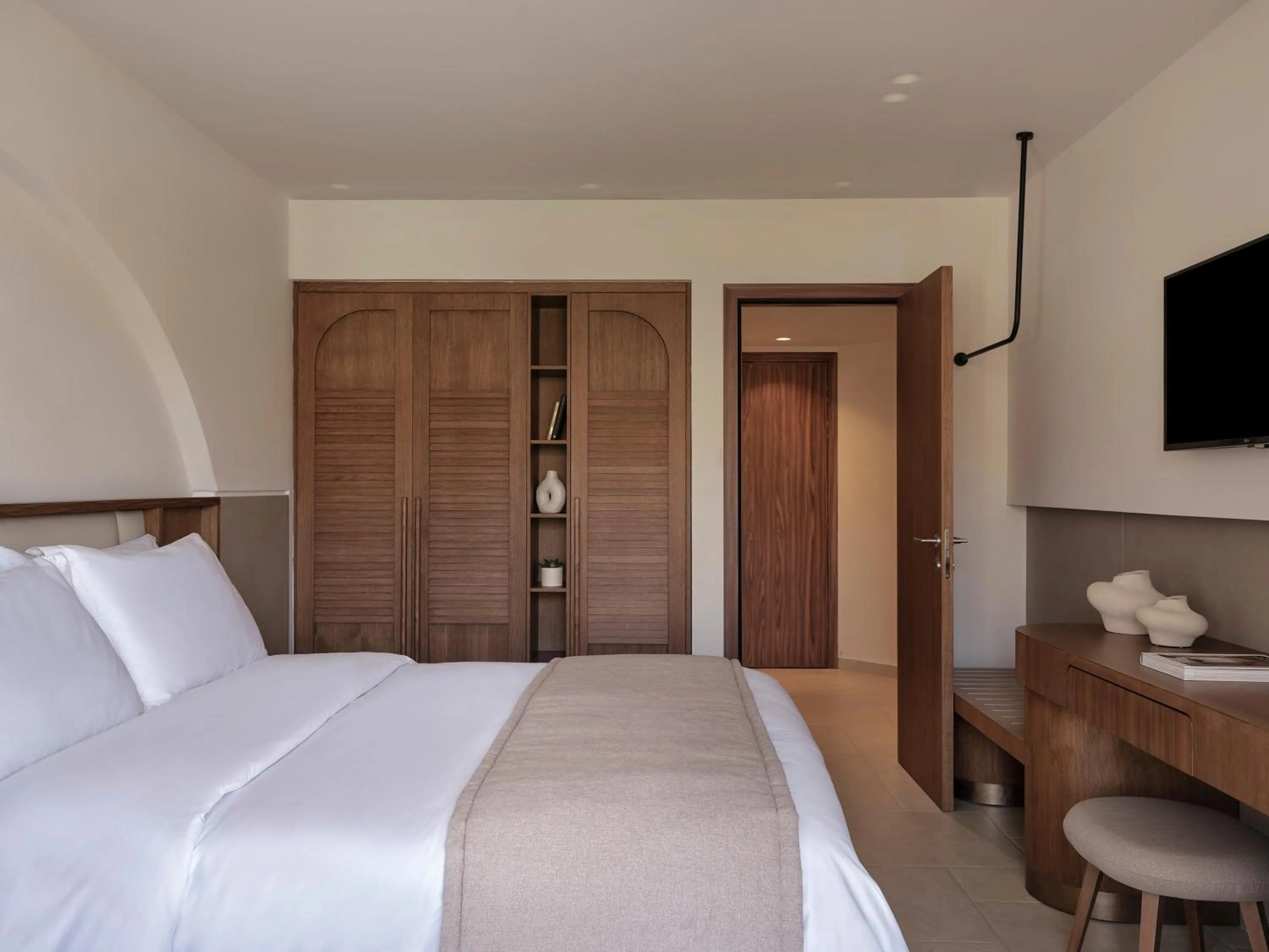 Bed in Lindos Princess Beach Hotel