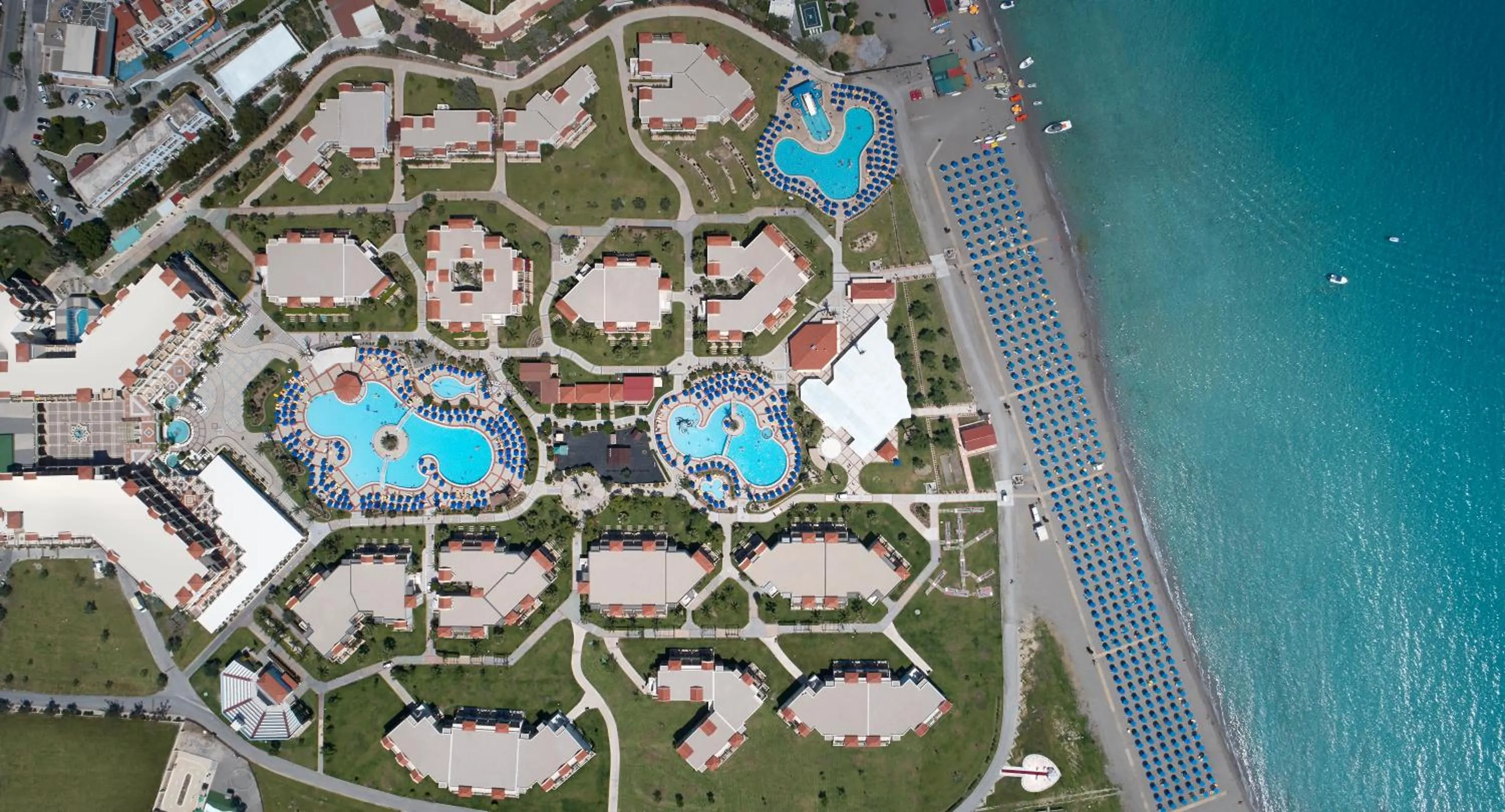 Bird's eye view in Lindos Princess Beach Hotel