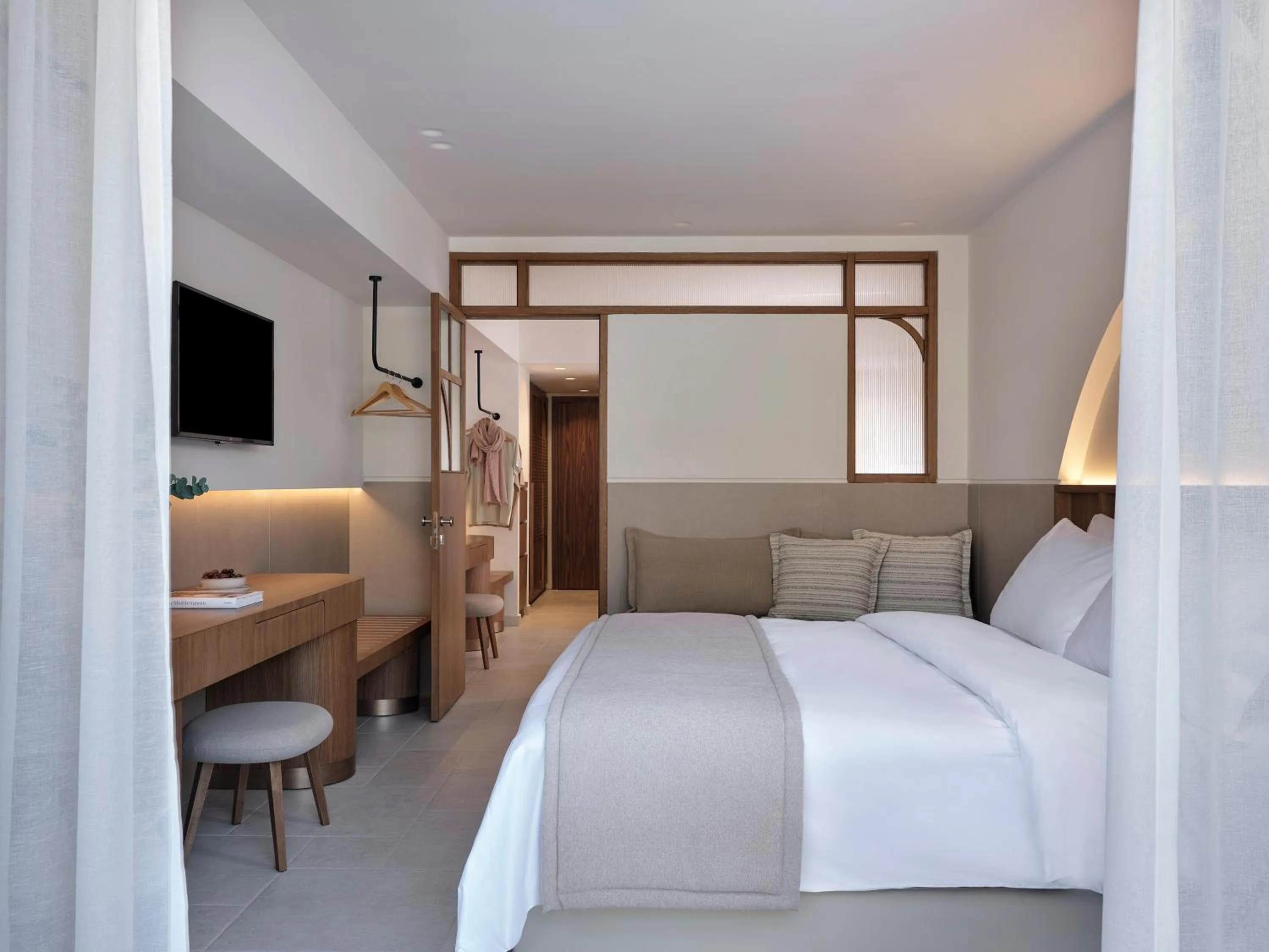 Bed in Lindos Princess Beach Hotel