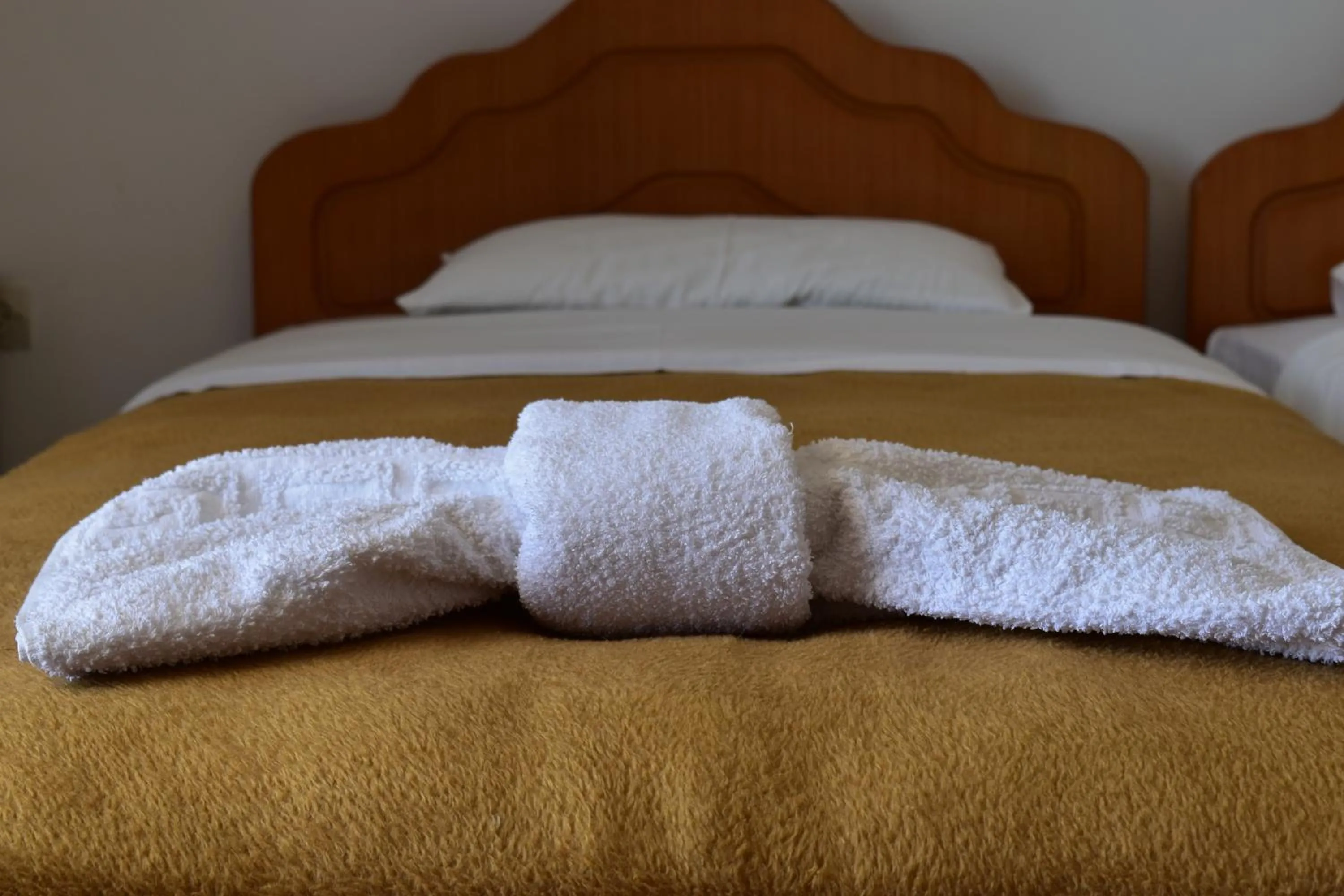 Bed in Arhontiko Hotel