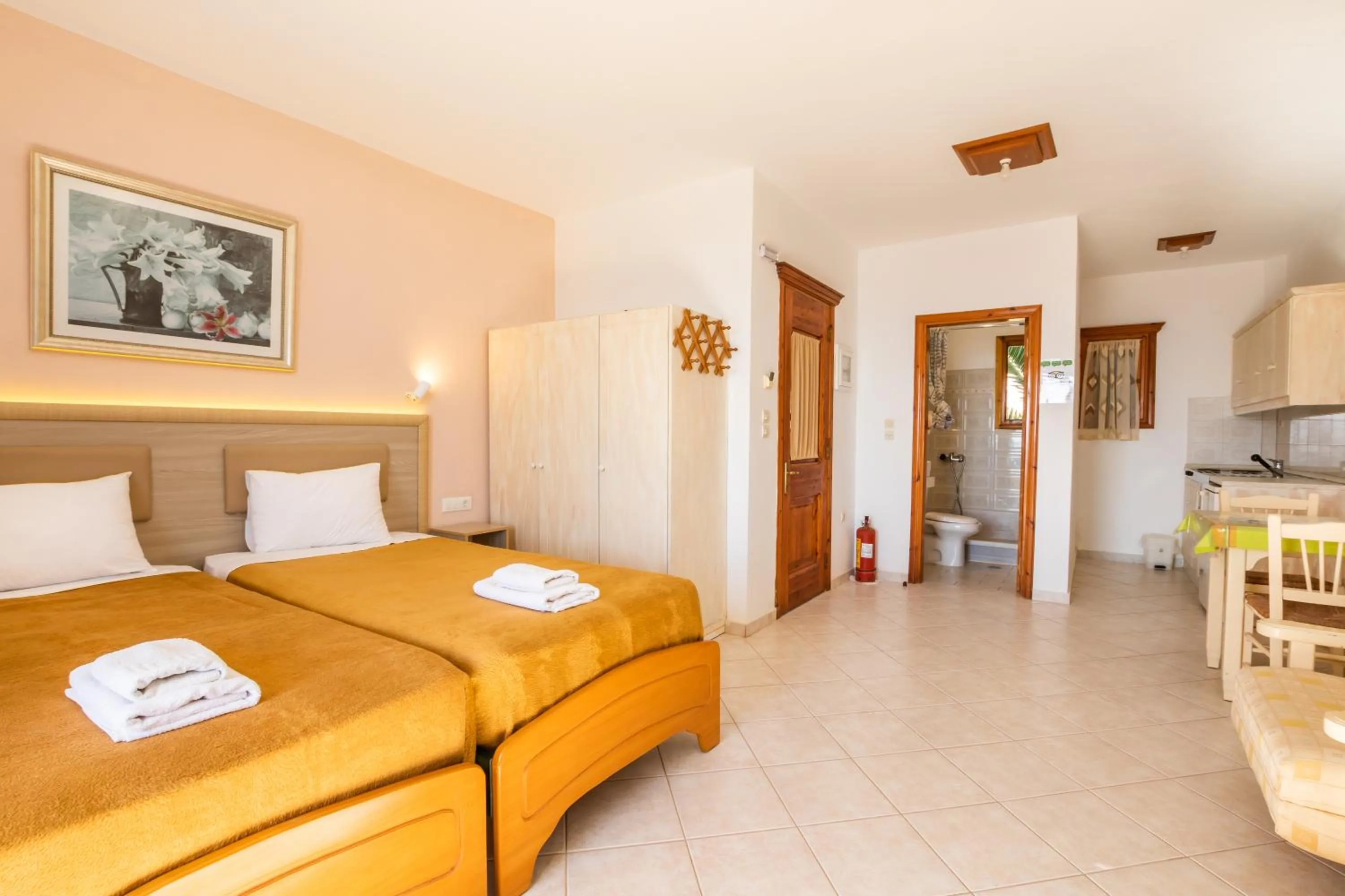 Bed in Arhontiko Hotel