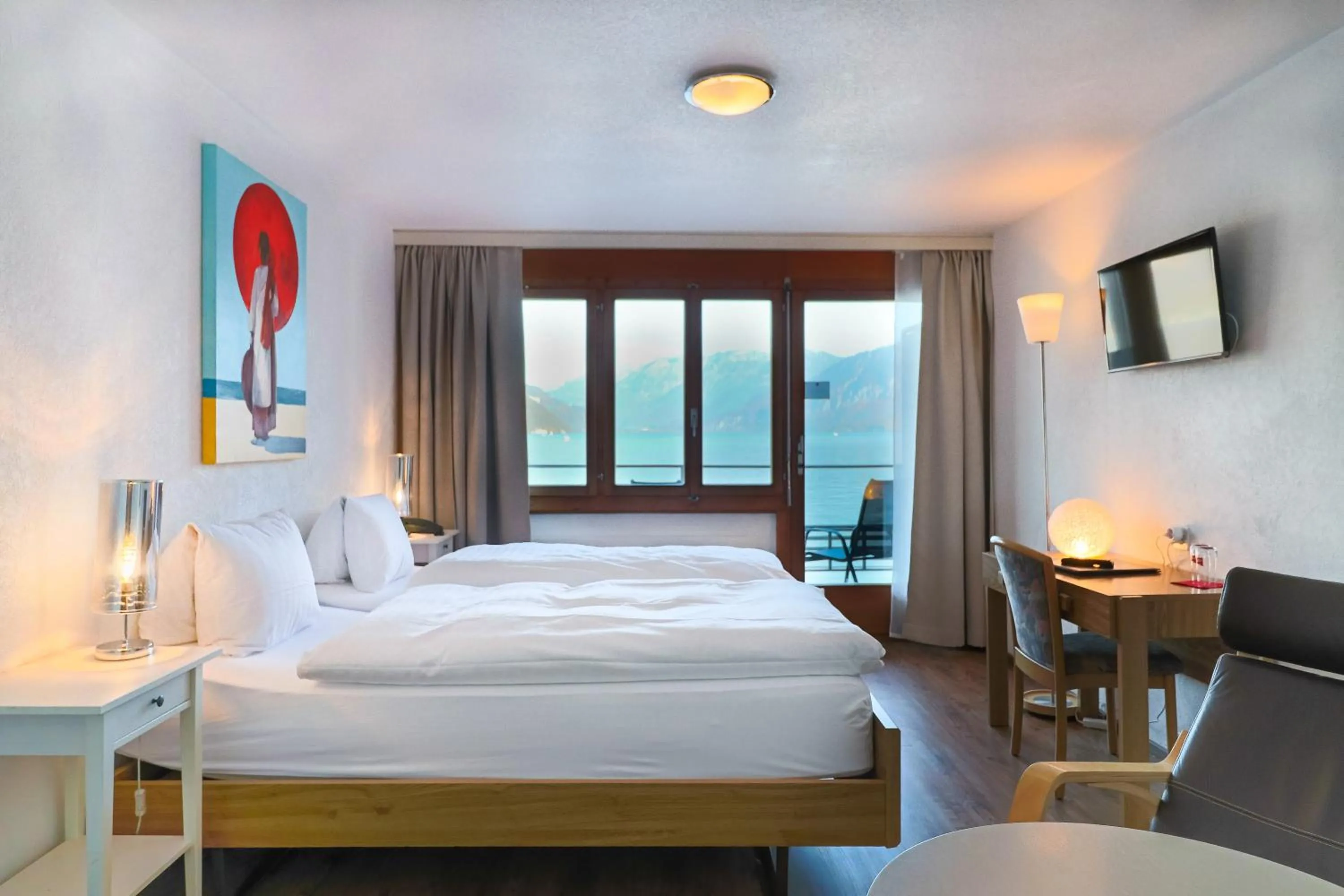 Bed in Strandhotel Seeblick